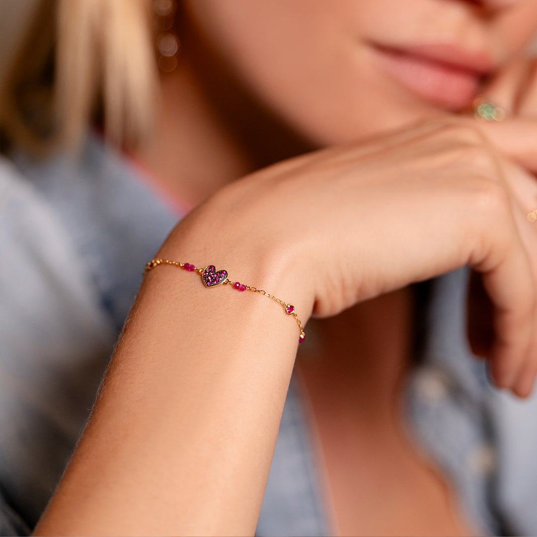Bracciale Catena Castoni Colorati Pavè - Stardust Ten