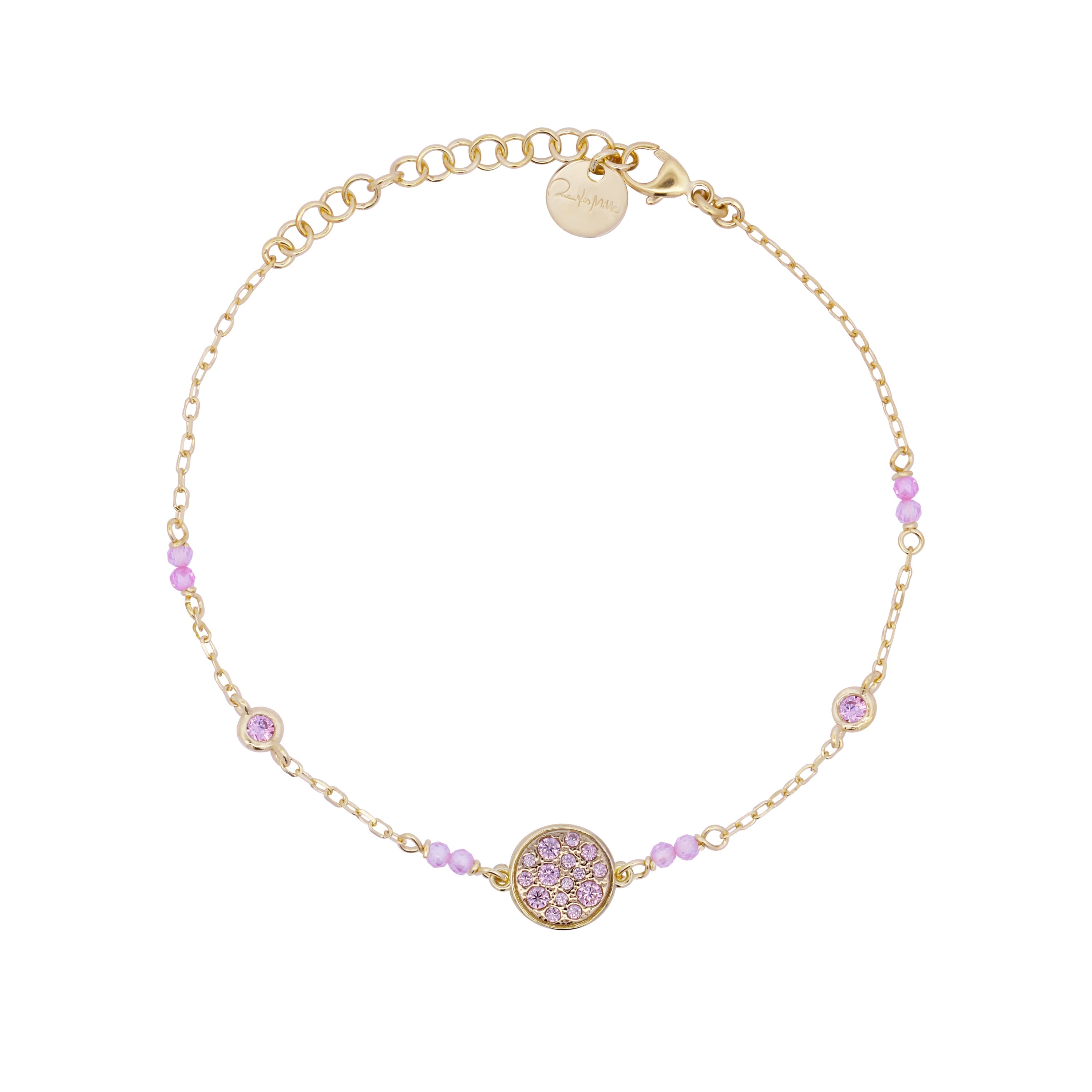 Bracciale Catena Castoni Rosa Pavè - Stardust Ten