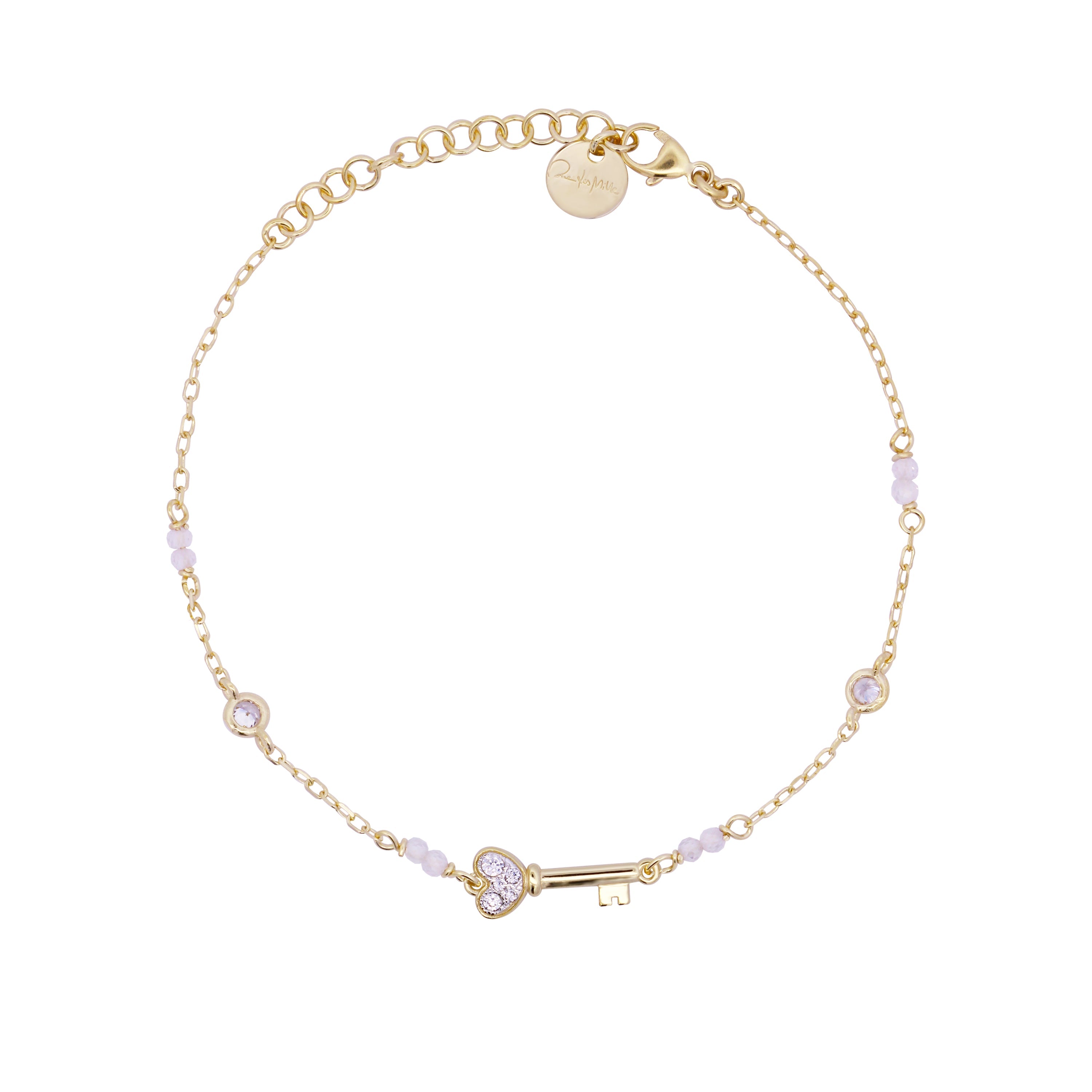 Bracciale Catena Castoni Chiave Small Pavè - Stardust Ten