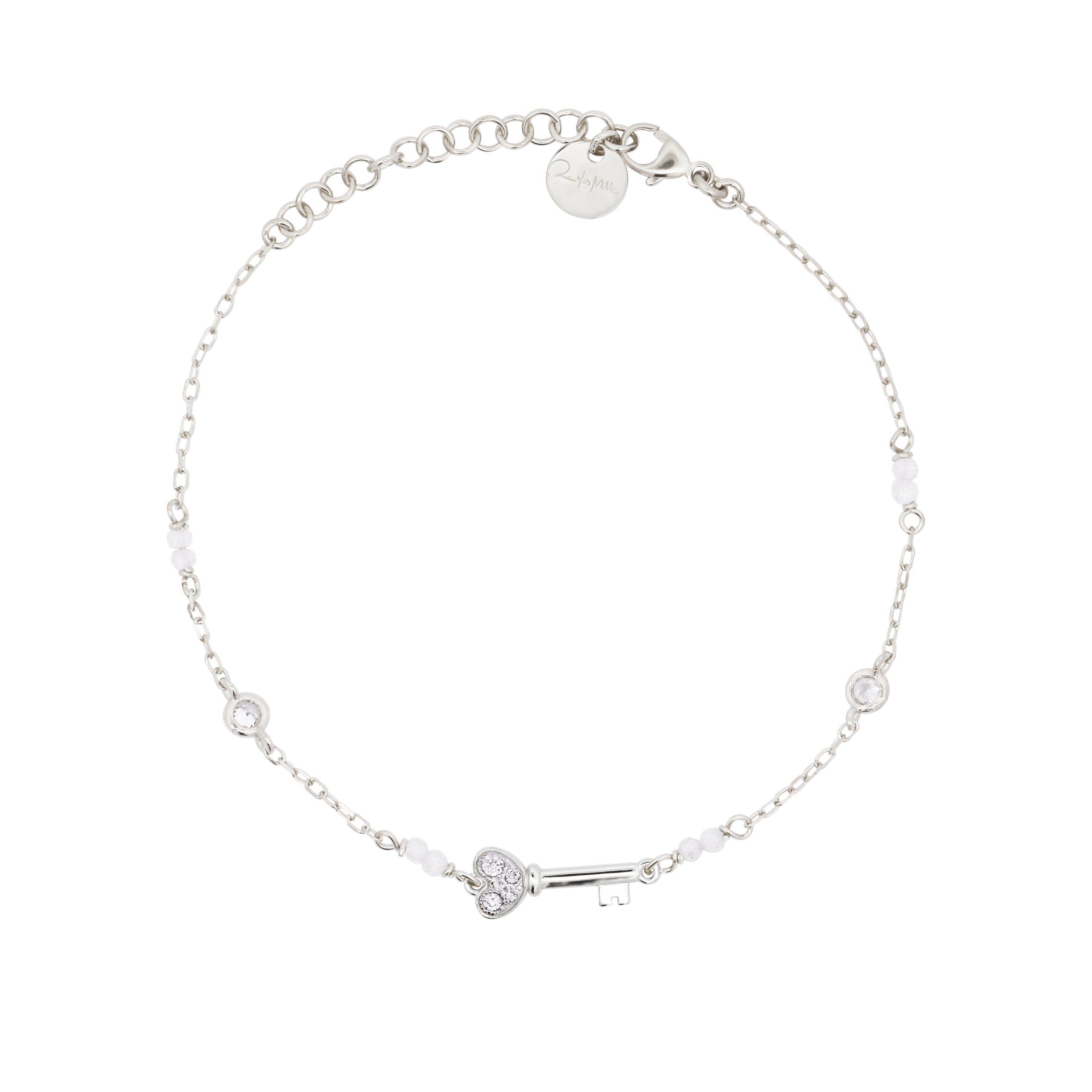 Bracciale Catena Castoni Chiave Small Pavè - Stardust Ten
