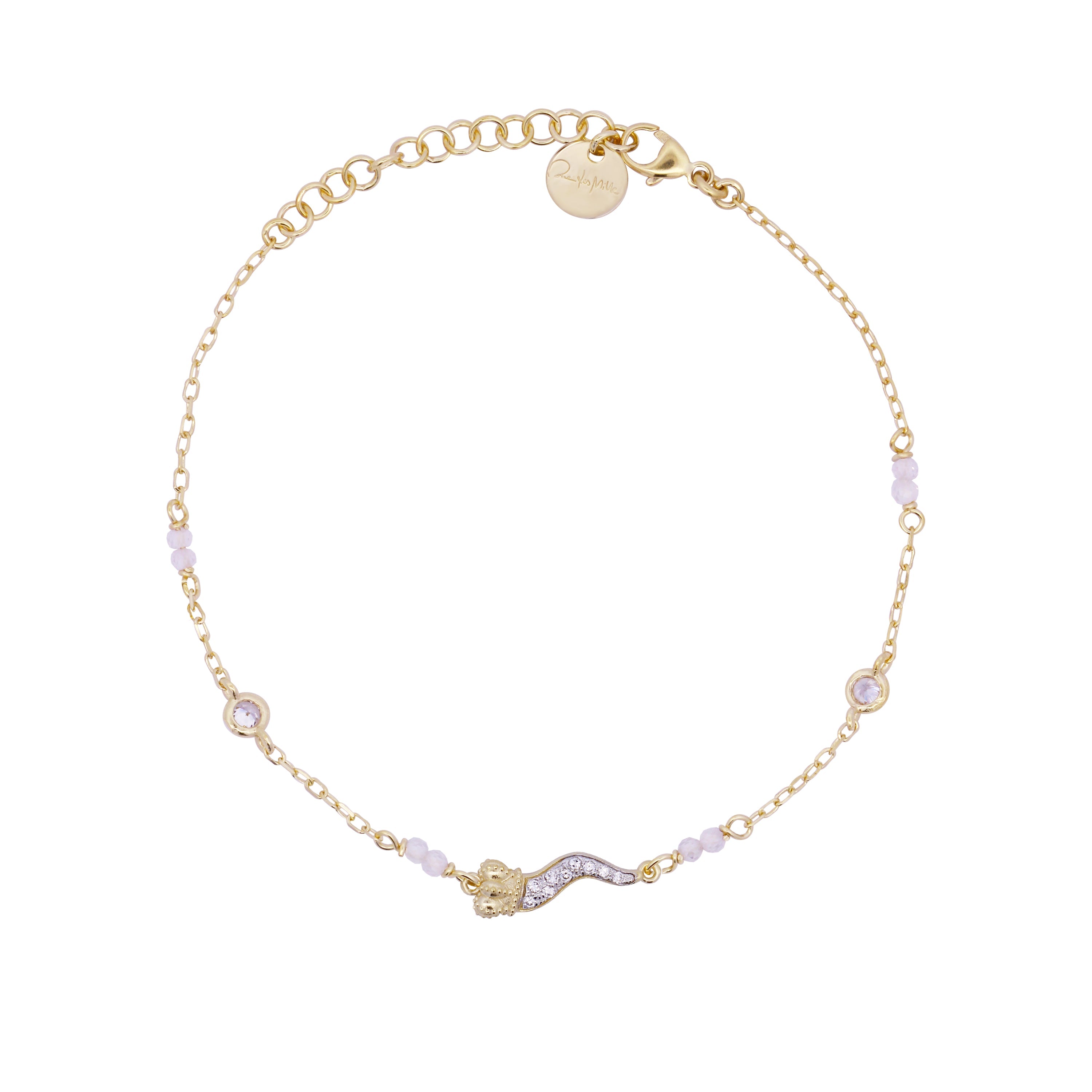 Bracciale Catena Castoni Corno Small Pavè - Stardust Ten