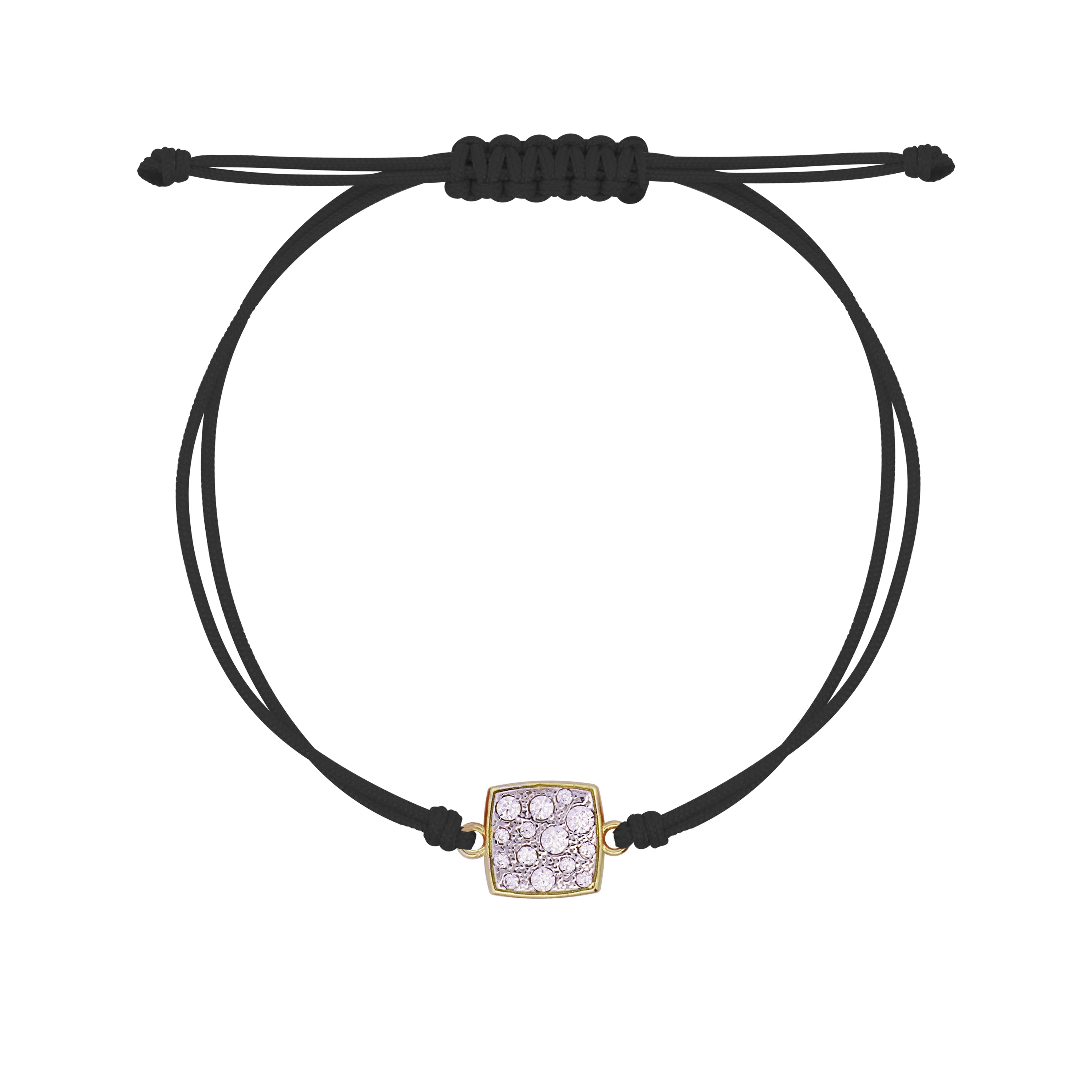 Bracciale Tessuto Quadrato Small Pavè - Stardust Ten