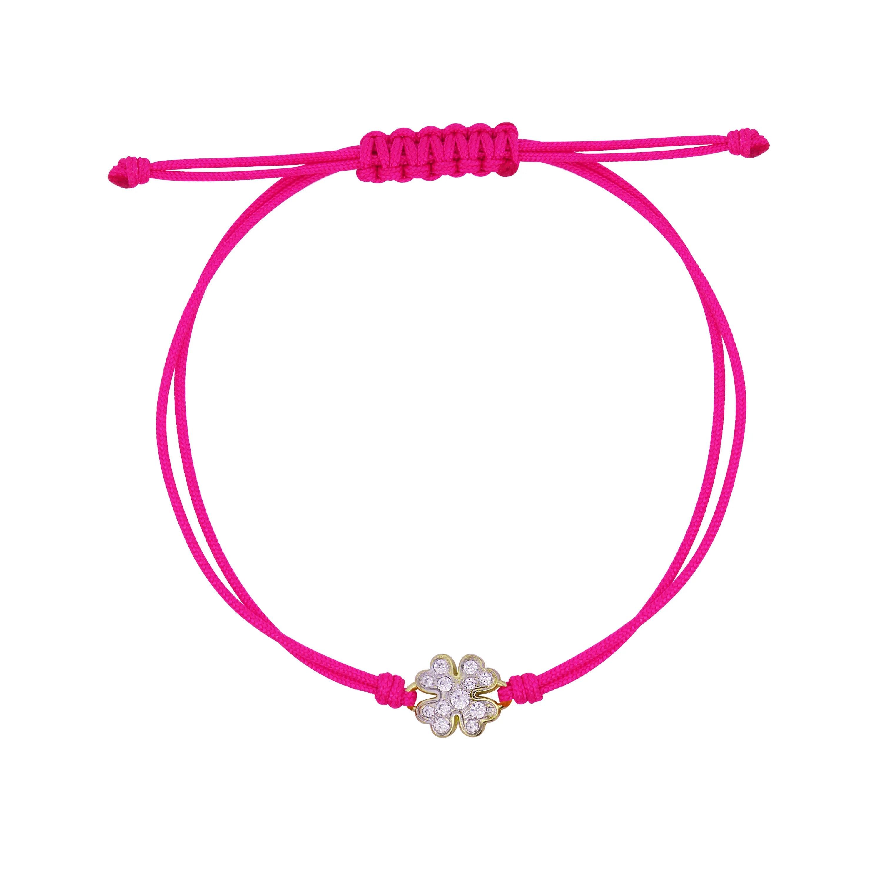 Bracciale Tessuto Quadrifoglio Small Pavè - Stardust Ten