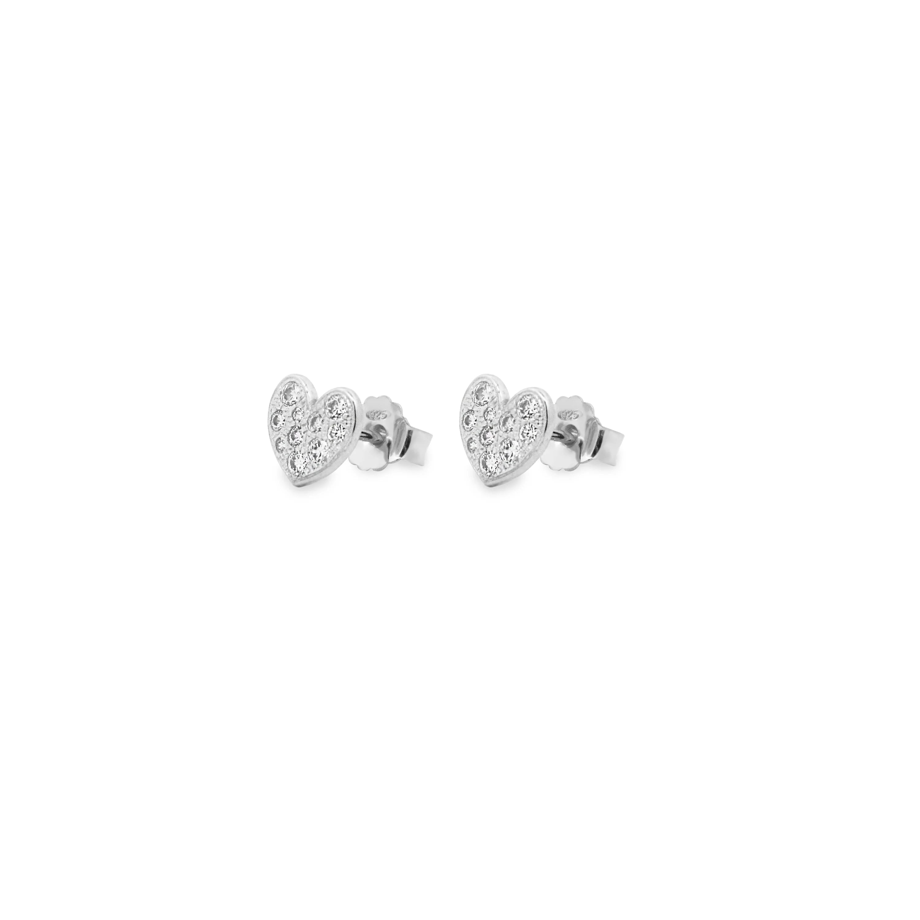 Orecchini Lobo Cuore Pavè Small - Stardust Ten