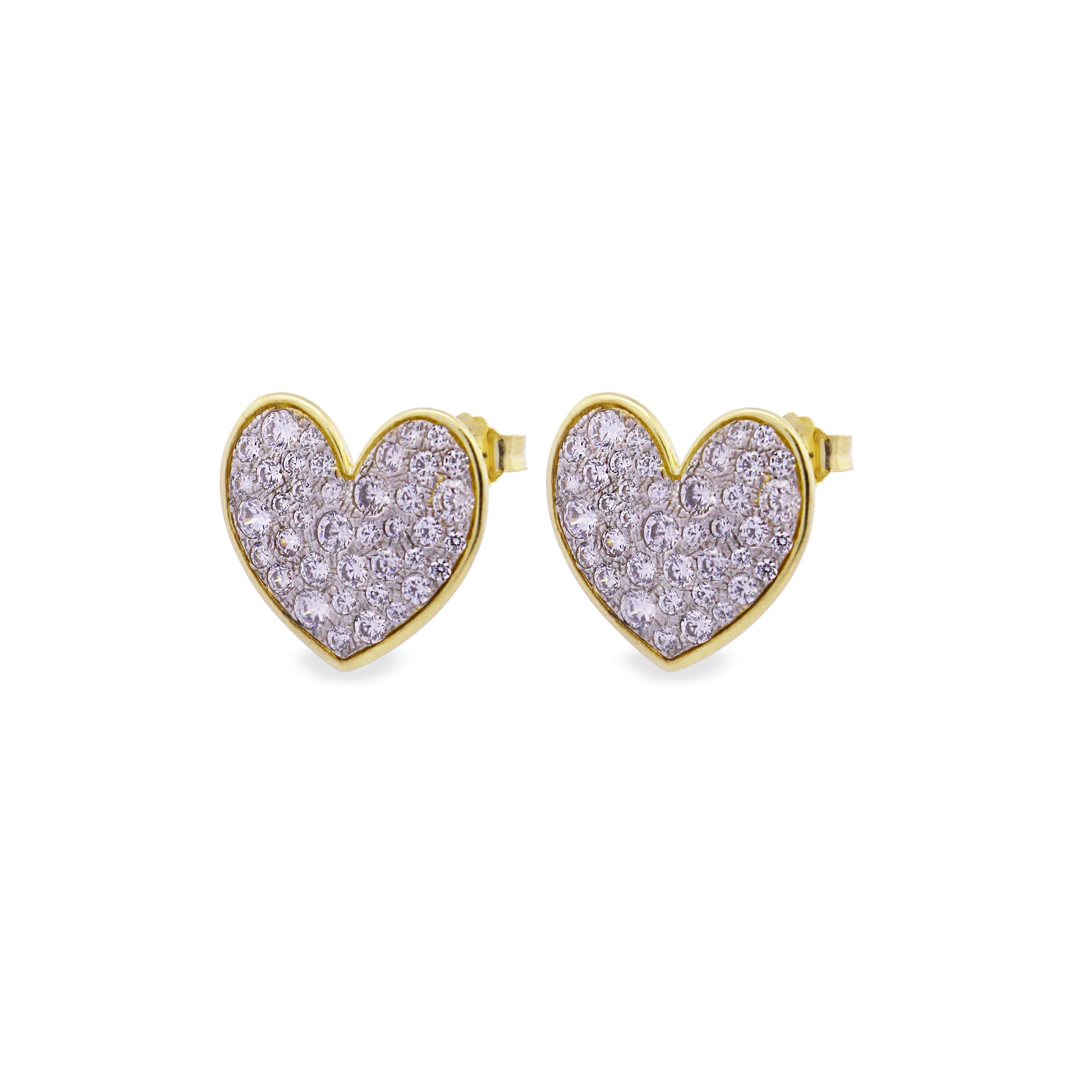 Orecchini Lobo Cuore Pavè Oversized - Stardust Ten