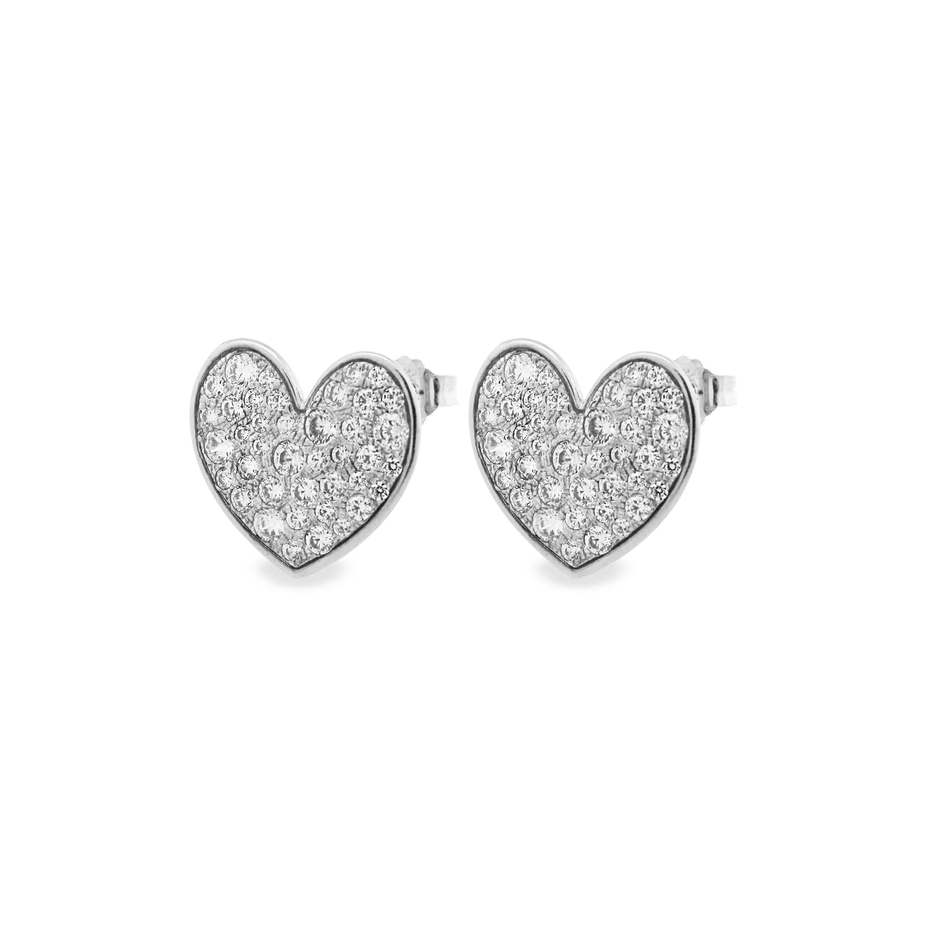 Orecchini Lobo Cuore Pavè Oversized - Stardust Ten