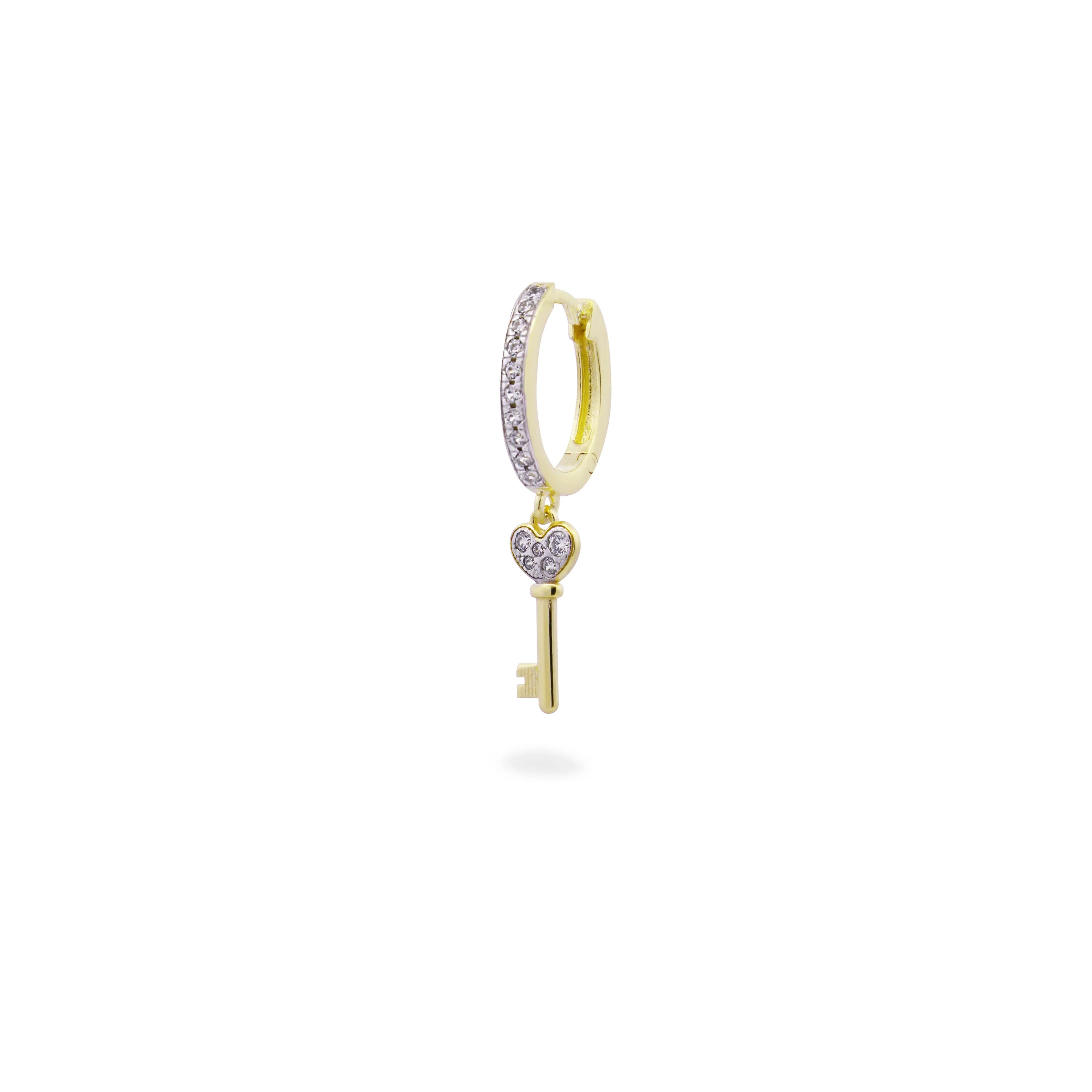 Mono-orecchino Hoop Pavè Chiave - Stardust Ten