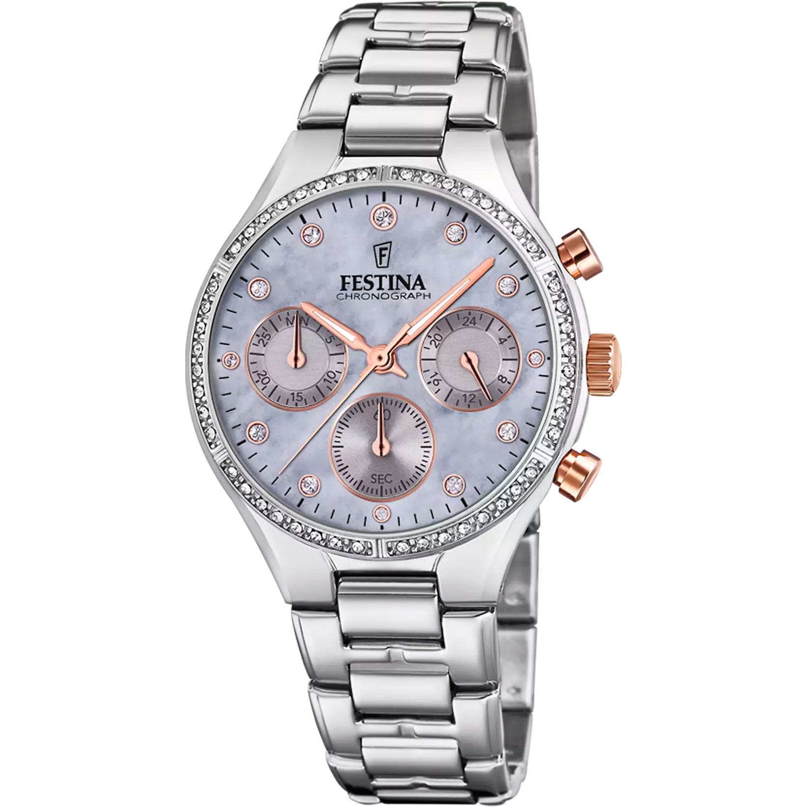 Orologio Festina Collezione Boyfriend F20401/3 Viola con Cinturino in Acciaio, Donna