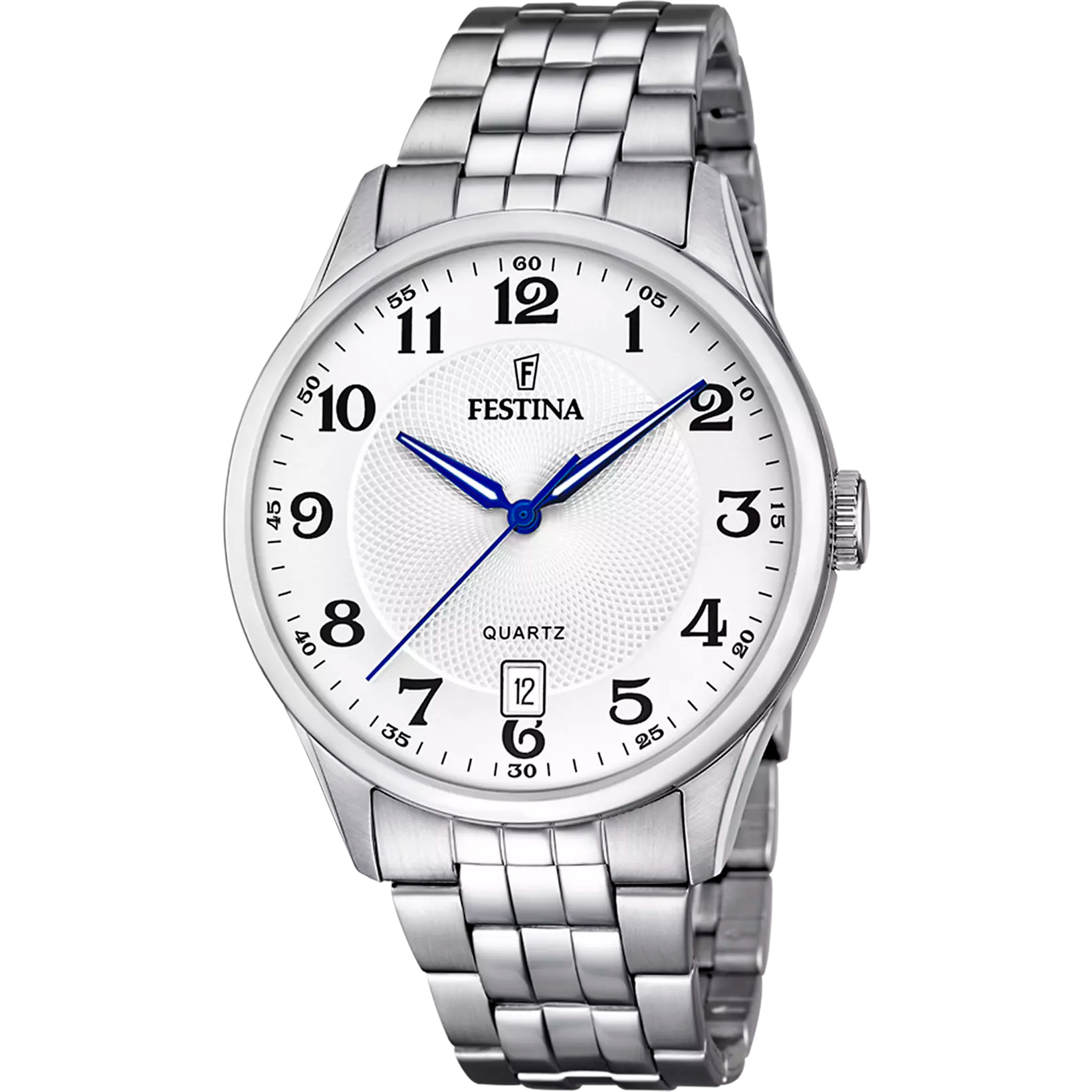 Orologio Festina Classics F20425/1 Bianco Cinturino in Acciaio, Uomo