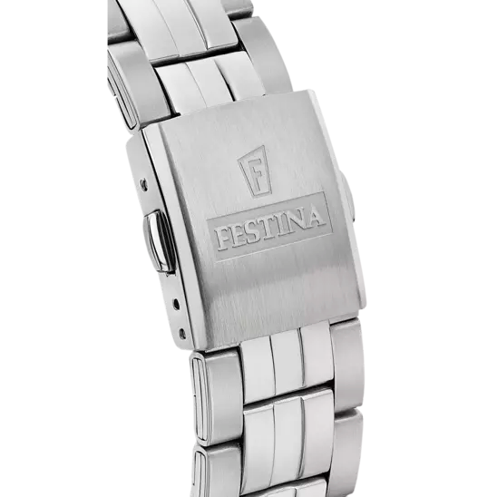 Orologio Festina Classics F20425/1 Bianco Cinturino in Acciaio, Uomo