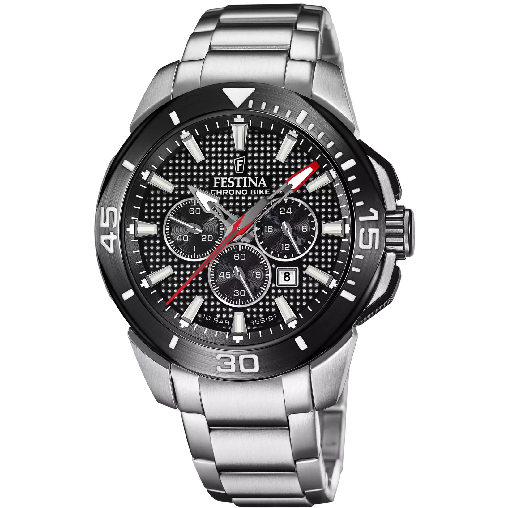 Orologio Festina Chrono Bike F20641/4 Nero Cinturino in Acciaio Inossidabile 316l, Uomo