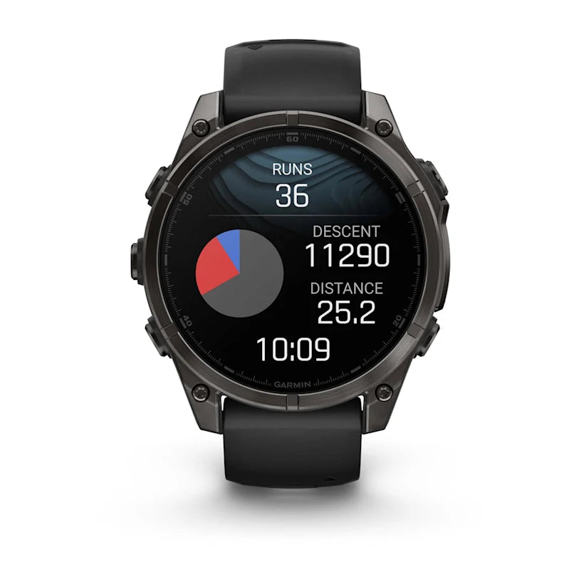 fēnix® 8 - 47 mm, AMOLED - Sapphire, Titanio, Carbon Gray DLC & Black