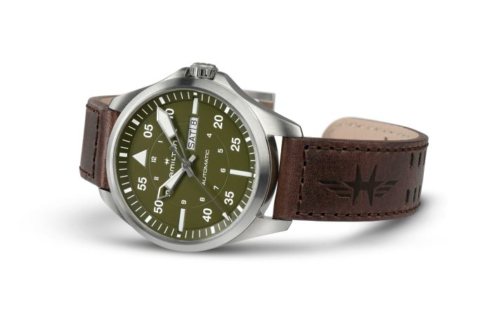 Khaki Aviation Pilot Day Date Auto - H64635560