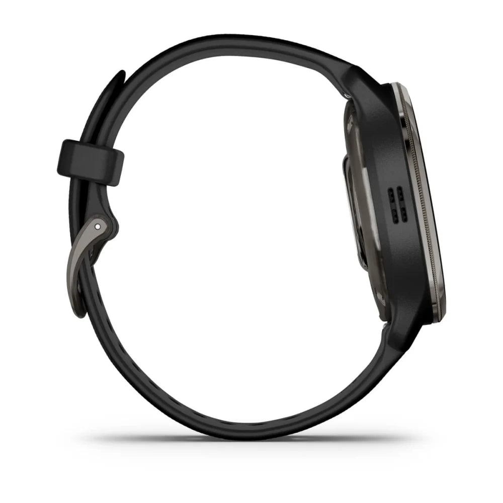 Venu® 2 Plus Lunetta Slate Stainless Steel con cassa Black e cinturino in silicone Black