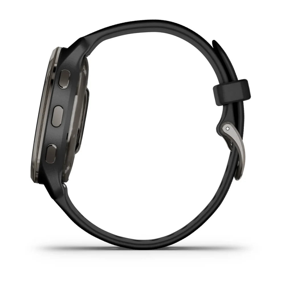 Venu® 2 Plus Lunetta Slate Stainless Steel con cassa Black e cinturino in silicone Black