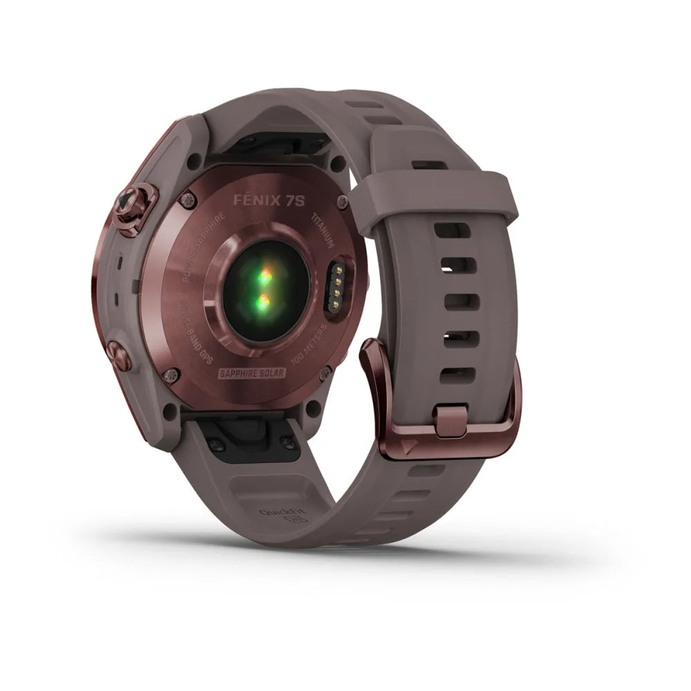 fēnix® 7S - 42mm - Sapphire Solar Edition Titanium Dark Bronze con cinturino Shale Grey