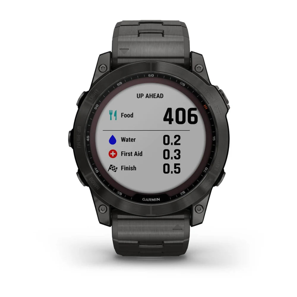 fēnix® 7X – Sapphire Solar Edition - 51mm - Titanium Carbon Grey DLC con bracciale Vented Titanium Carbon Grey DLC