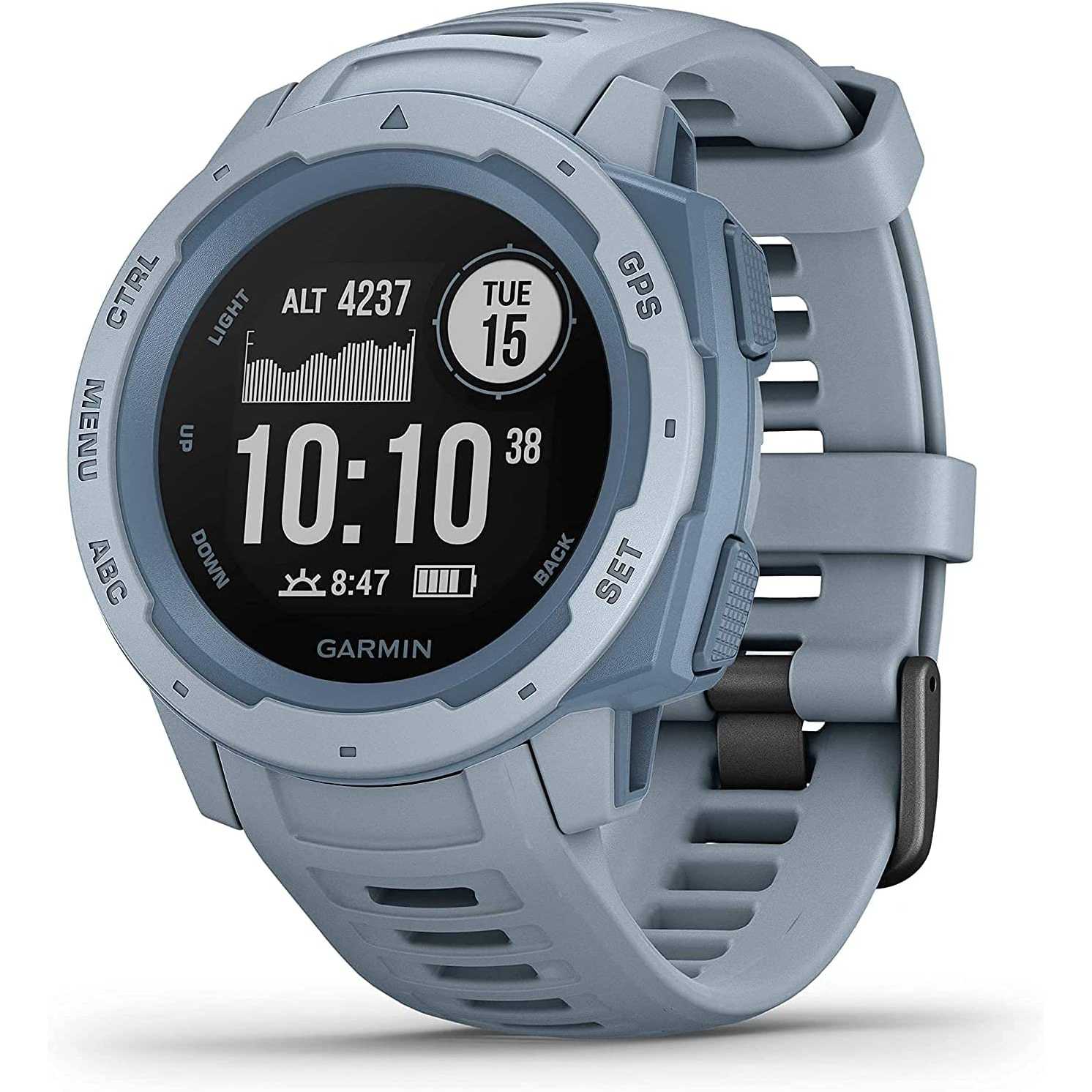 Garmin Instinct Seafoam Blue Sportwatch GPS, Regular, Blu (Azzurro) Instinct Blu (Azzurro)