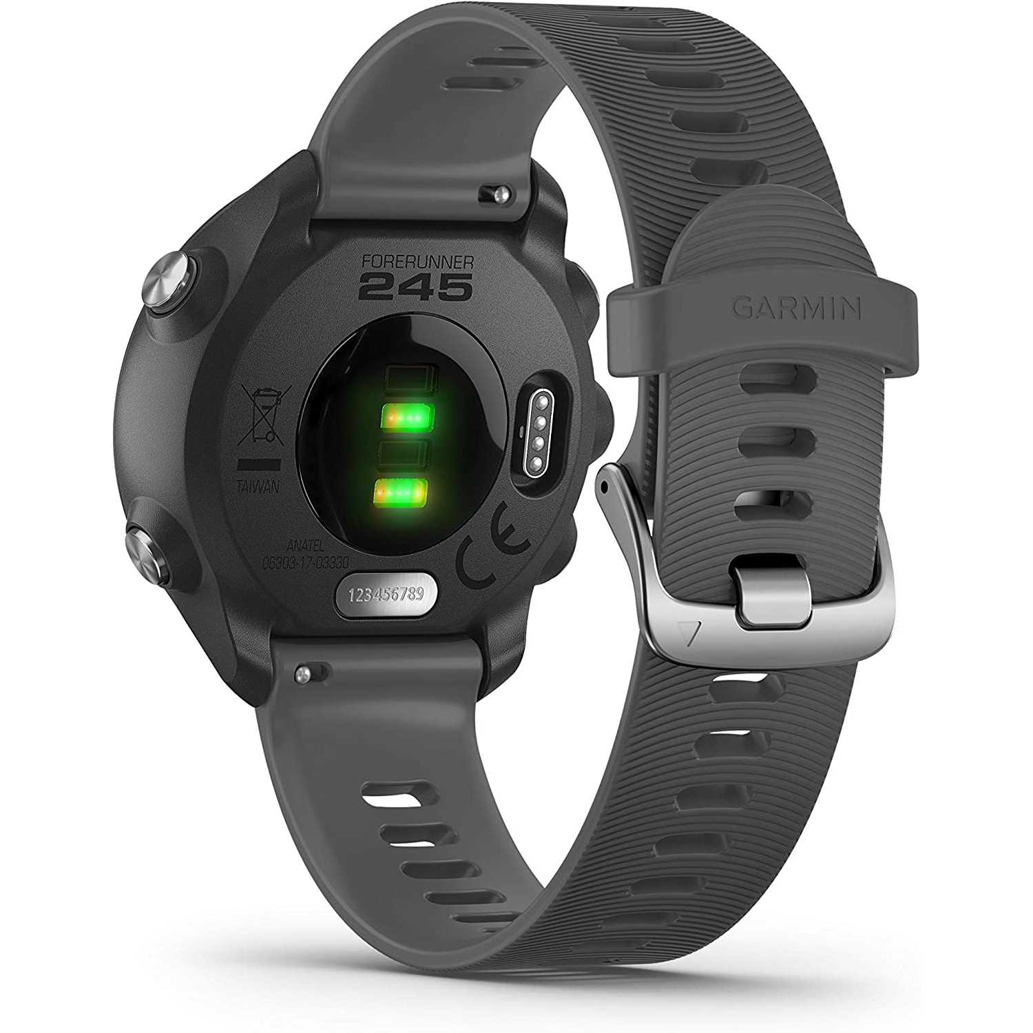 Garmin Forerunner 245, Orologio Smart GPS Multisport, Nero/Grigio Nero/Grigio Single