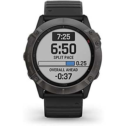 Garmin Fenix 6X Sapphire DLC Nero/Grigio, regular