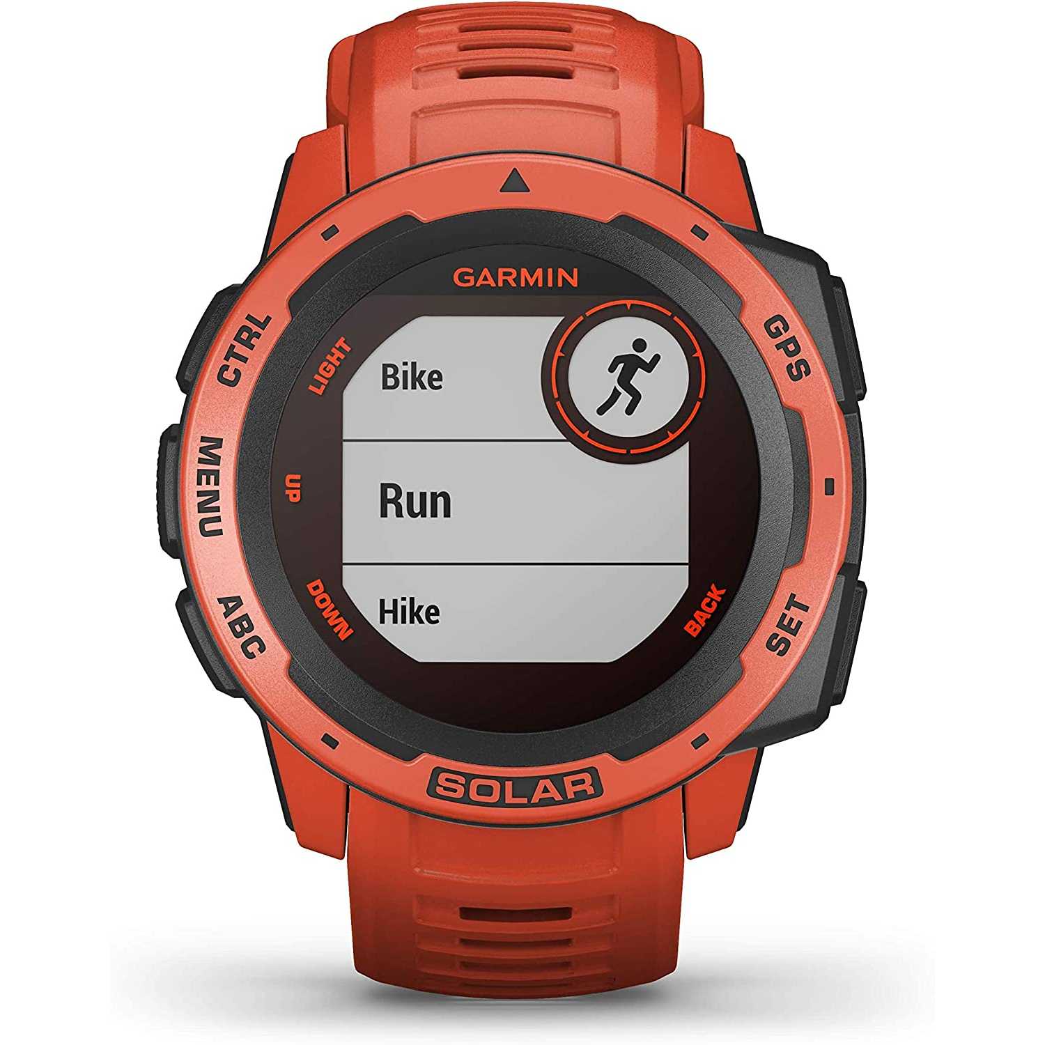 Garmin Instinct Solar, Flame Red - Smartwatch Gps Ultra-Resistente con Ricarica Solare, Cardio, Pulseox, App Multisport, Rosso Rosso Instinct Solar
