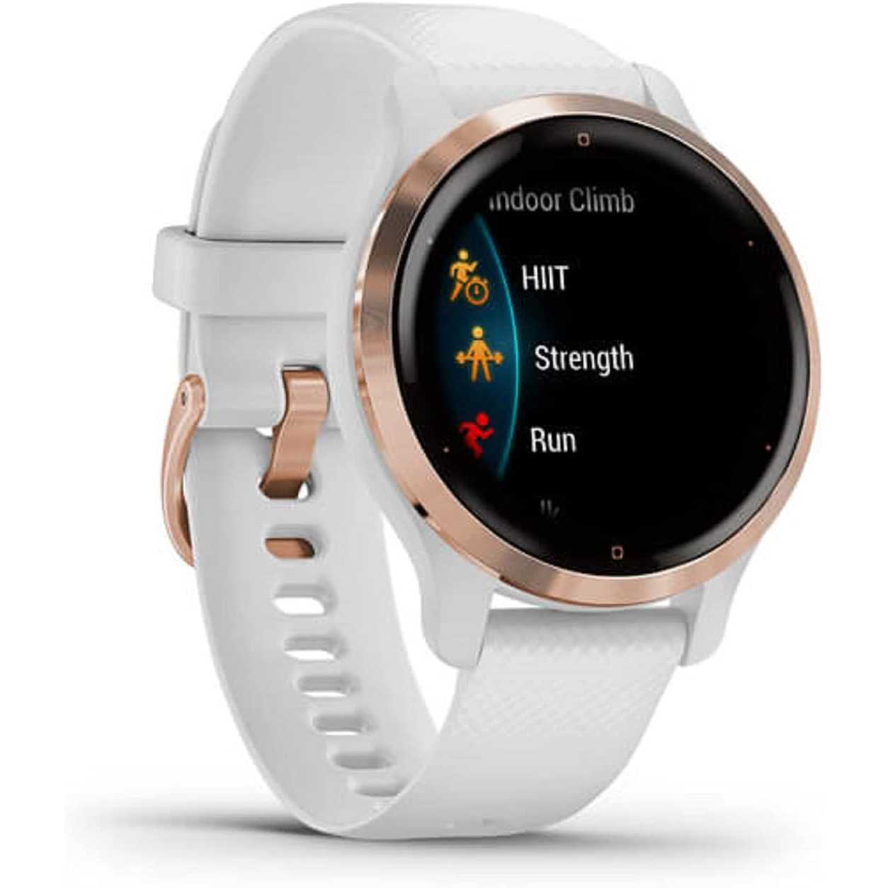 Garmin Venu 2S - Smartwatch per donna, Display AMOLED, 40mm, GPS, Cardio, SpO2, Workout HIIT, Garmin Coach, Garmin Pay, Musica (Rosegold & White) Rosegold & White 40 mm