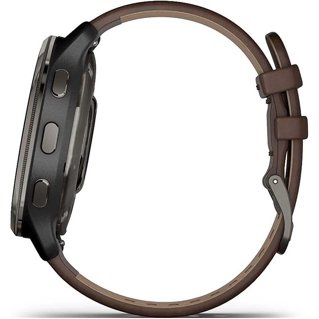Venu® 2 Plus Lunetta Slate Stainless Steel con cassa Black e cinturino Brown Leather