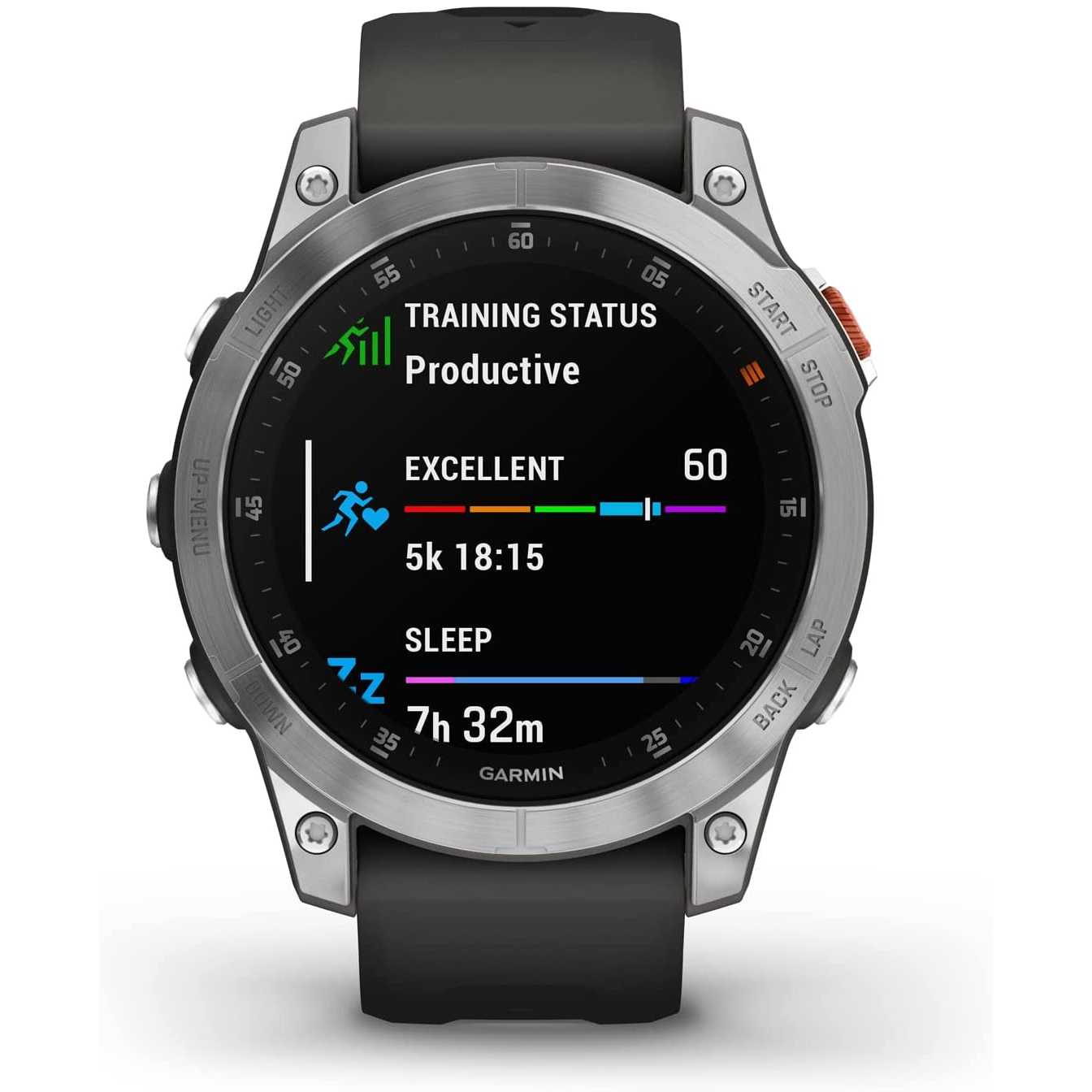 Garmin epix, Smartwatch, 47mm, Display AMOLED 1,3", Touchscreen, 30 Sport, GNSS multi-band, Cardio, SpO2, Mappe, Musica, Garmin Pay, Autonomia 16 giorni (Slate & Steel)