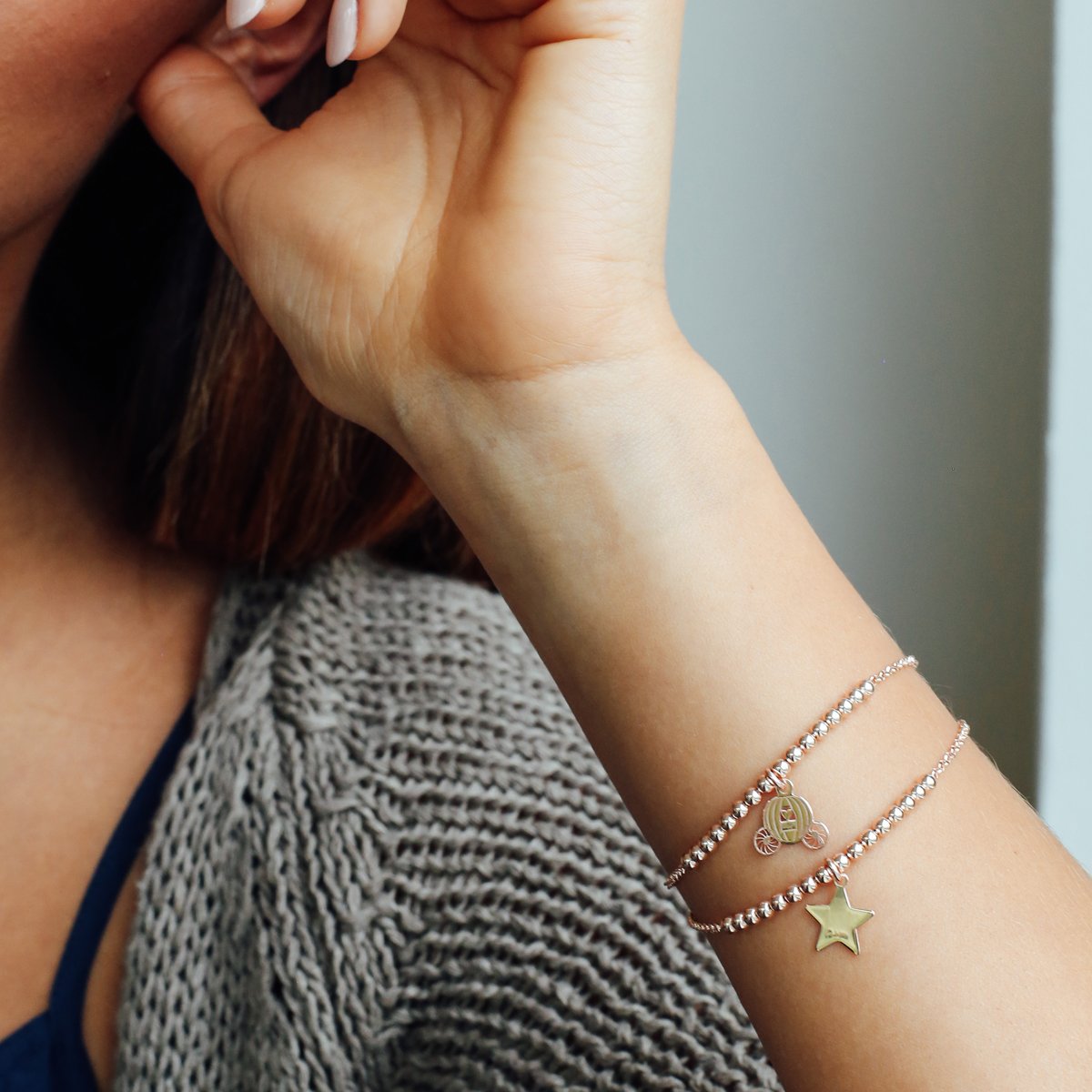 Bracciale Micro 1 Soggetto Stella - Oro Rosa