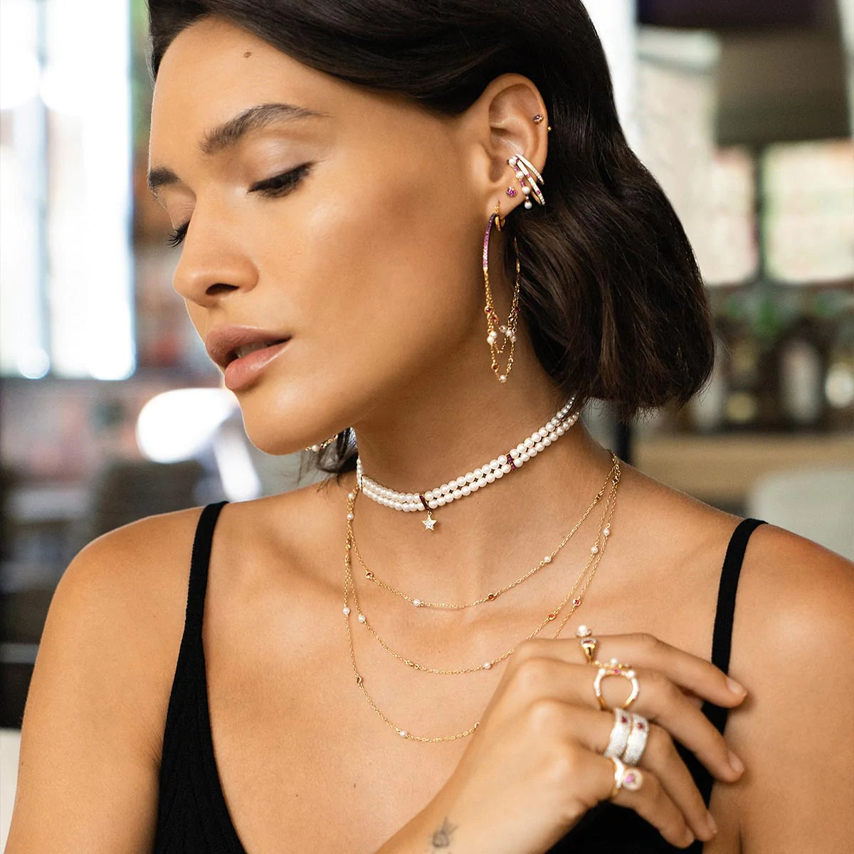 Orecchini Big Hoops Tre Fili - Galactica