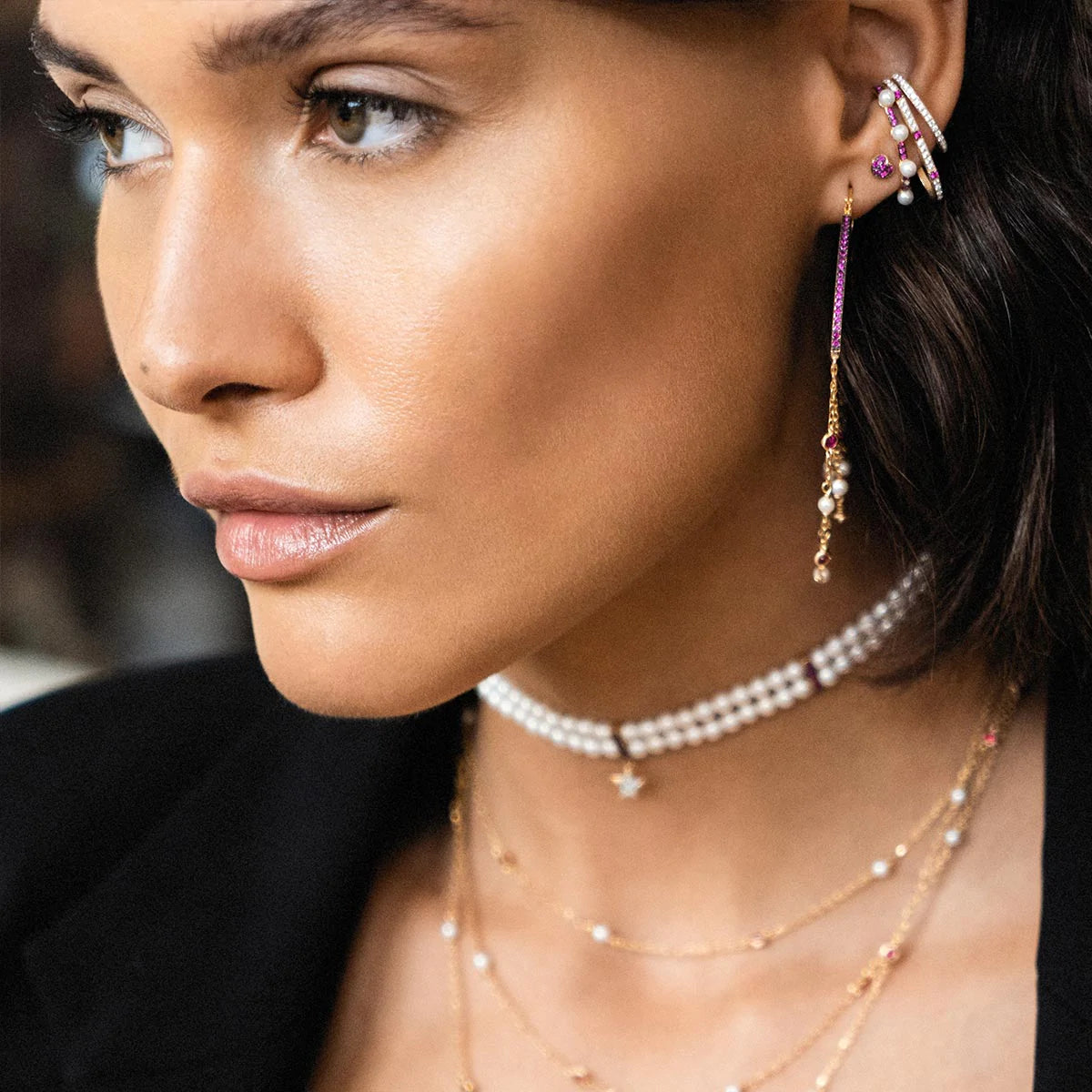 Orecchini Big Hoops Tre Fili - Galactica