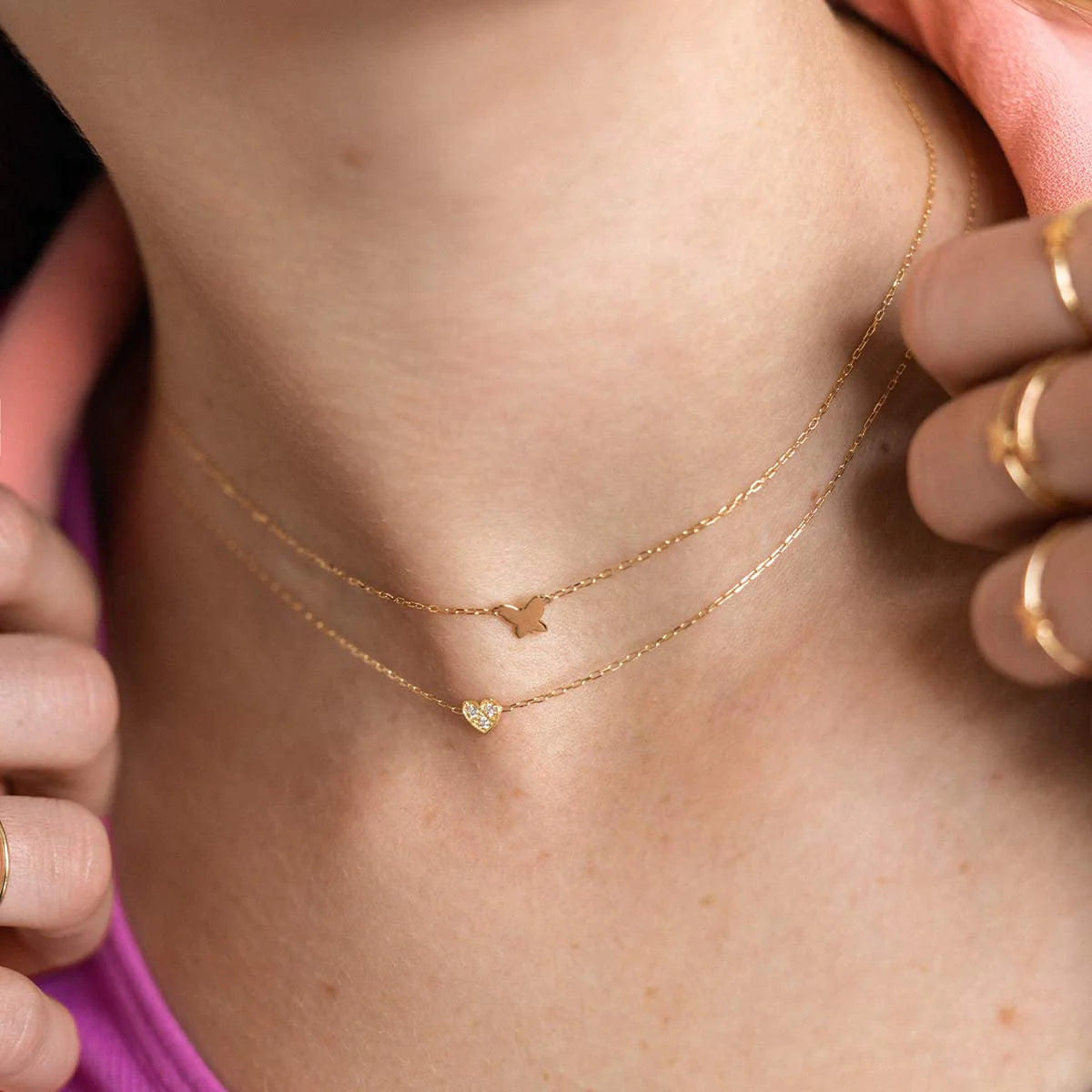 Girocollo Farfalla - Oro18kt