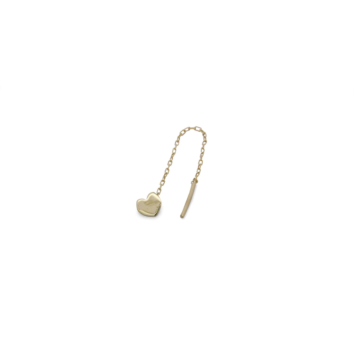 Mono-orecchino Cuore Catenella - Oro 18kt