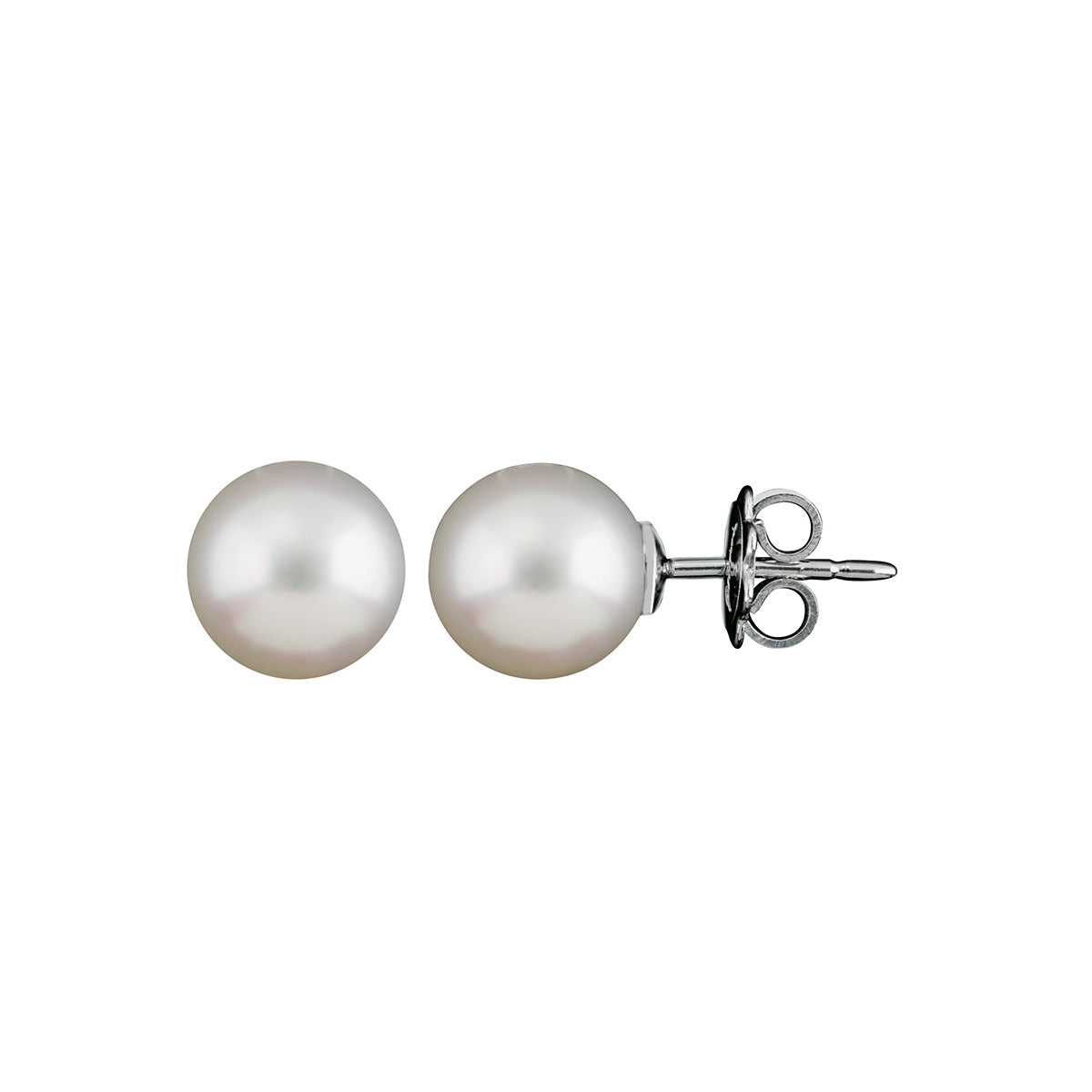 Orecchini in oro bianco con perle bianche giapponesi