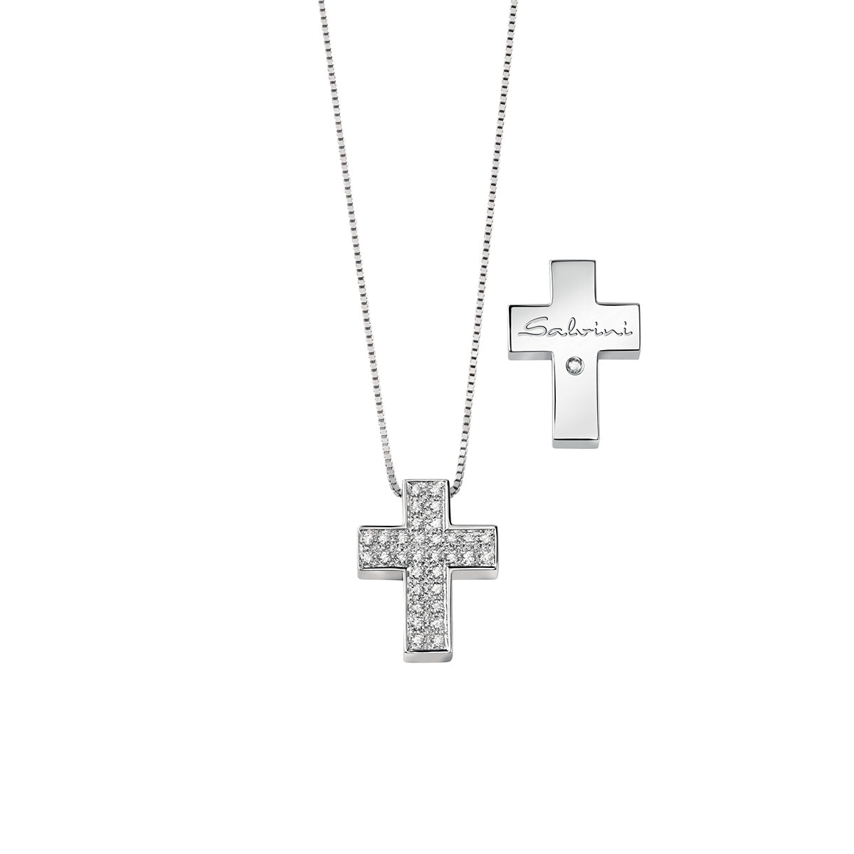 Collana in oro bianco con diamanti