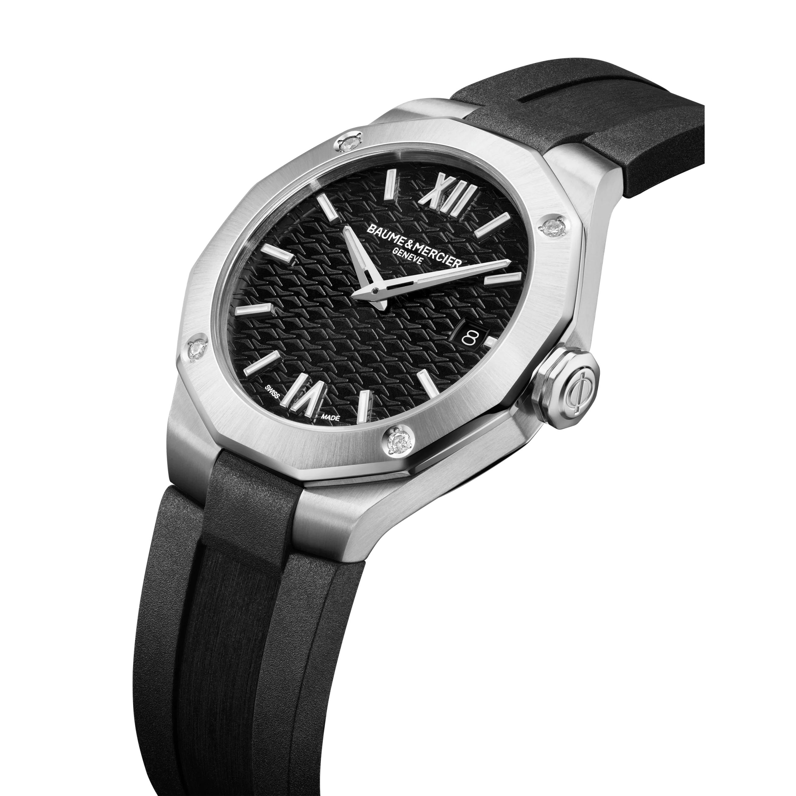 Riviera 10613 - Orologio al quarzo, datario, diamanti - 36 mm
