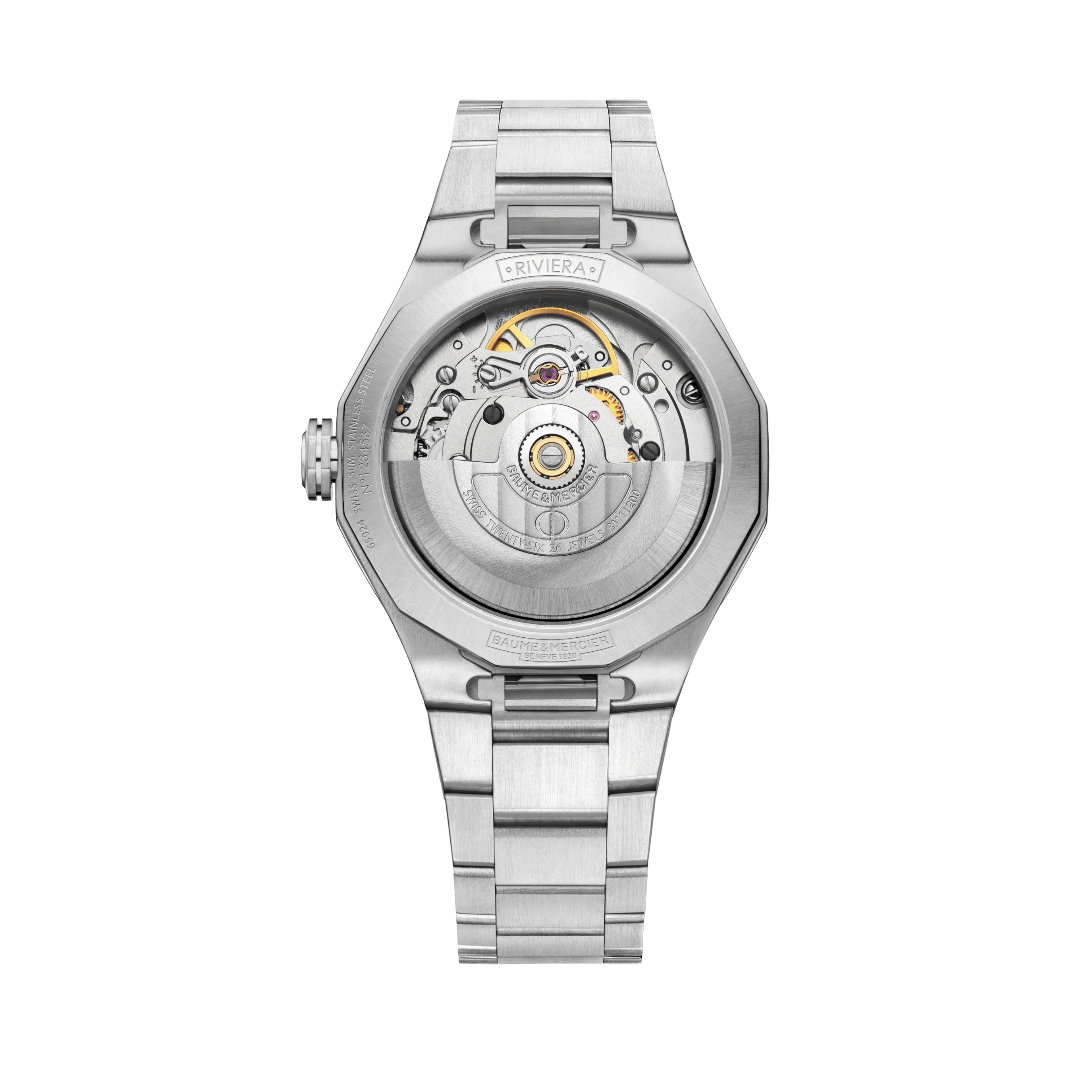 Riviera 10676 - Orologio automatico, datario, diamanti - 33 mm