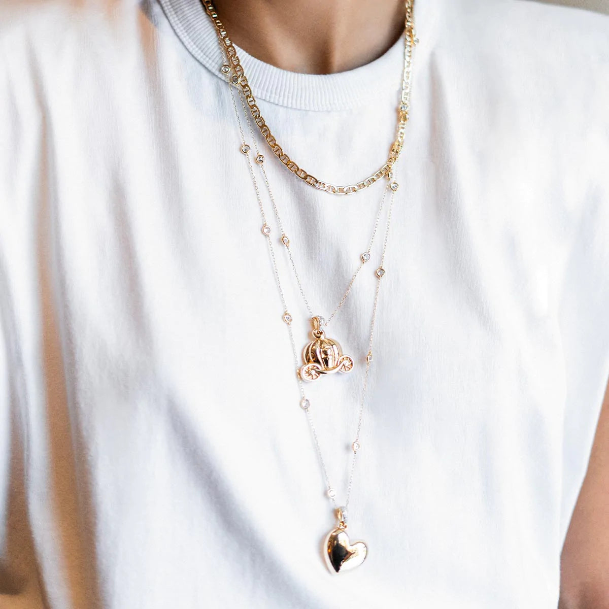 Collana Castoni Cuore Small Elettroformato - Go Big