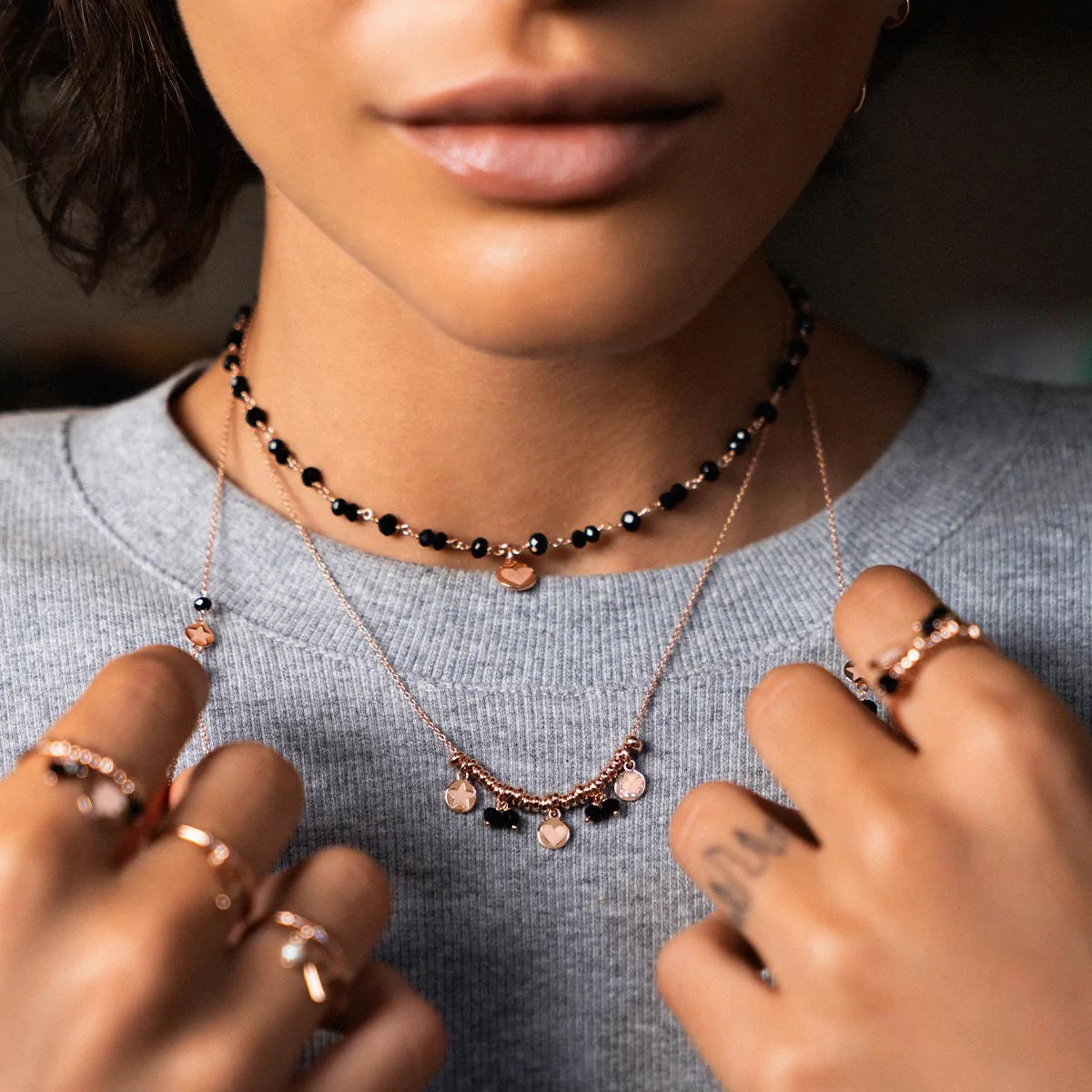 Collana Doppia Catena - Gipsy Tierra Black