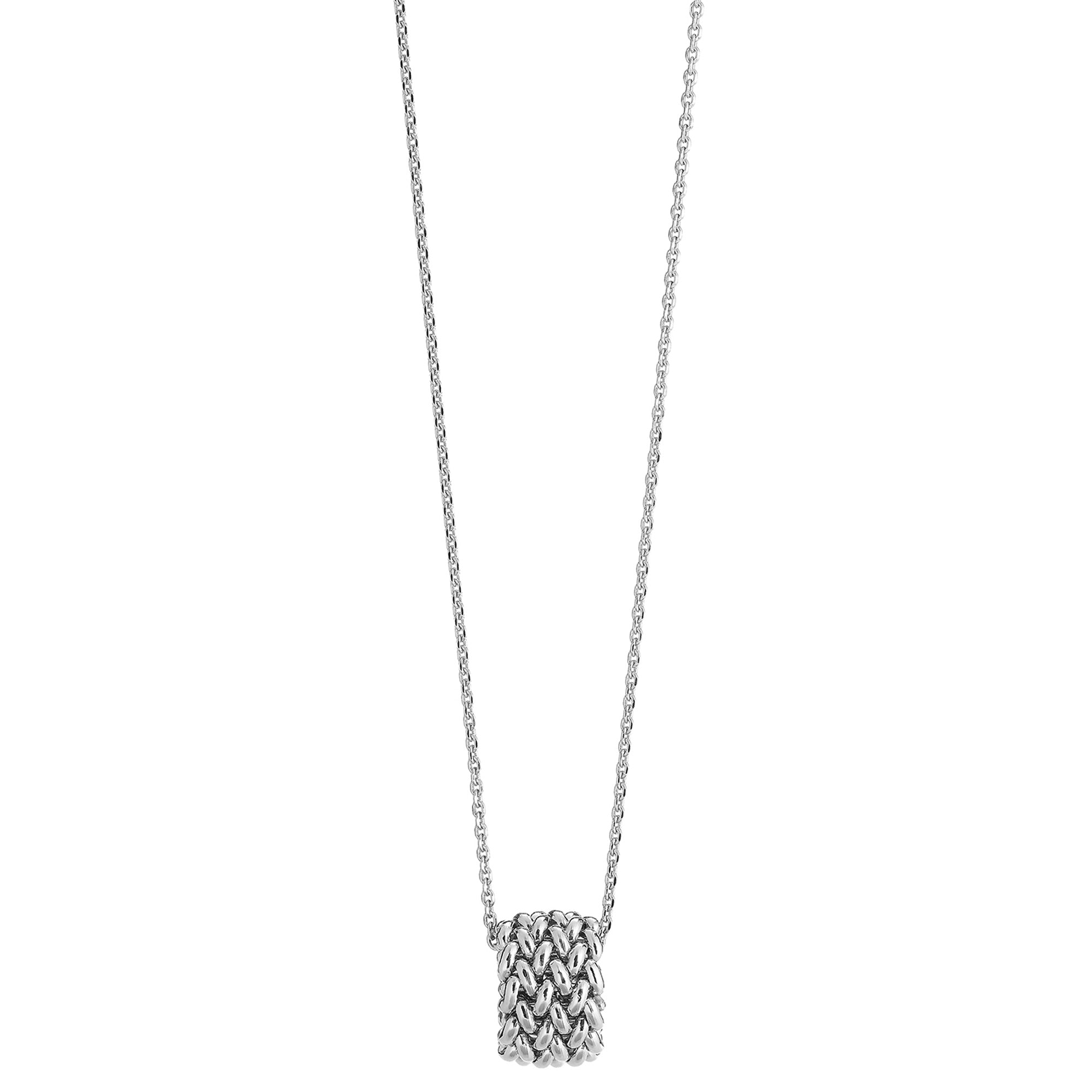Collana in argento rodiato Chicco