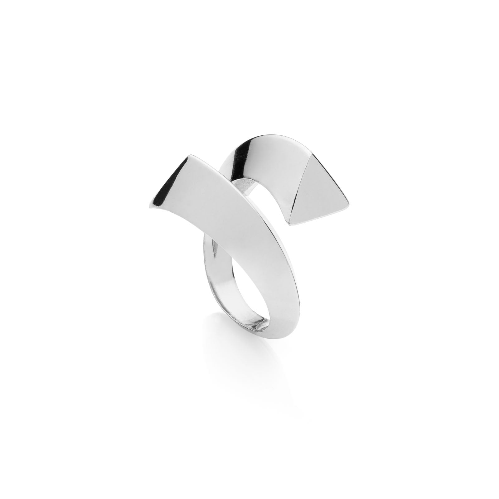 Anello contrarié argentato