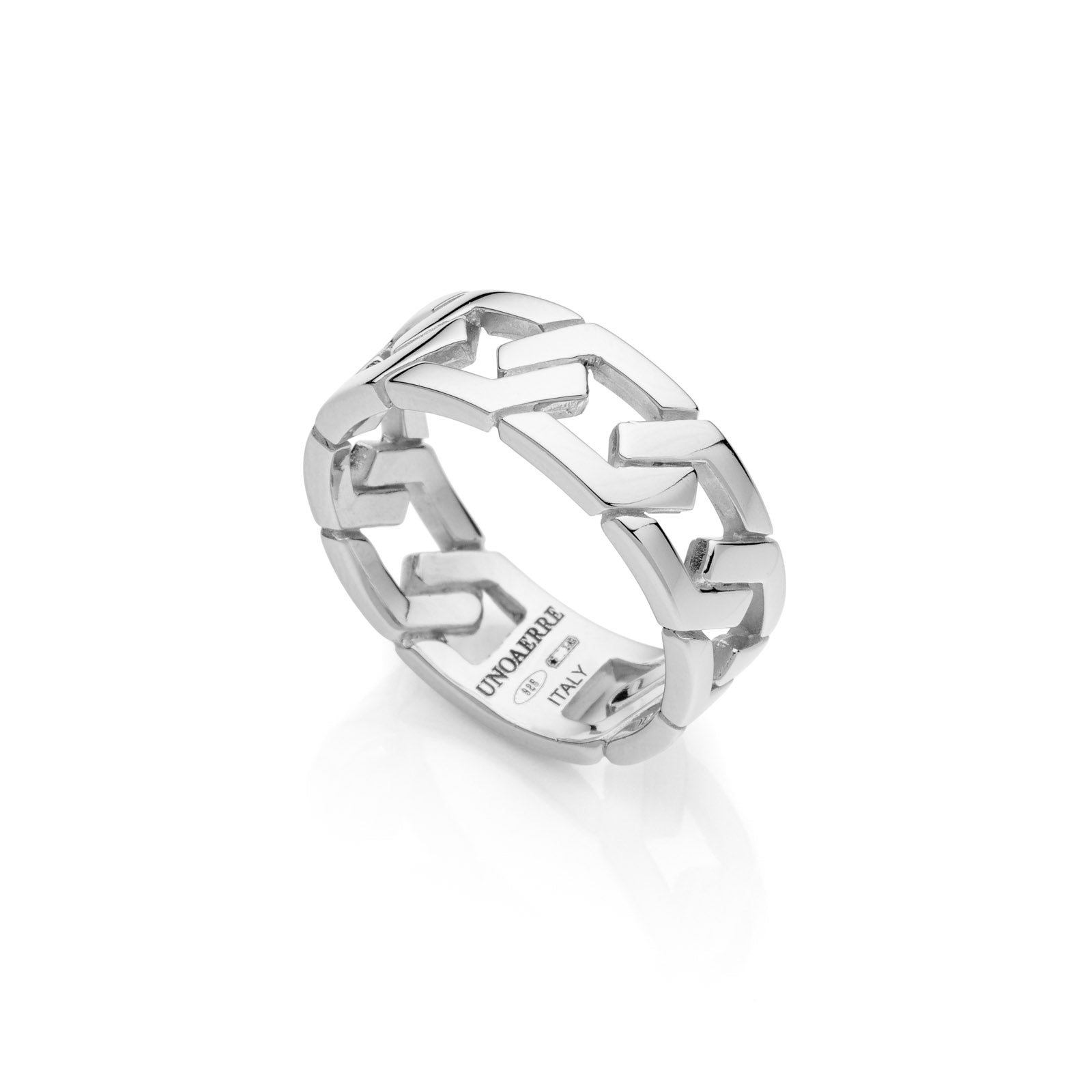 Anello in argento esagono