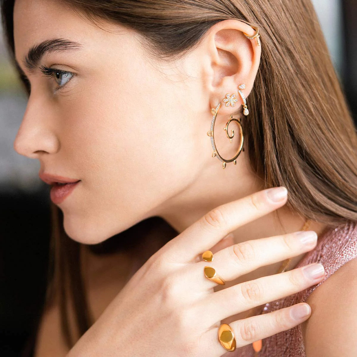 Anello Chevalier Drop Liscio