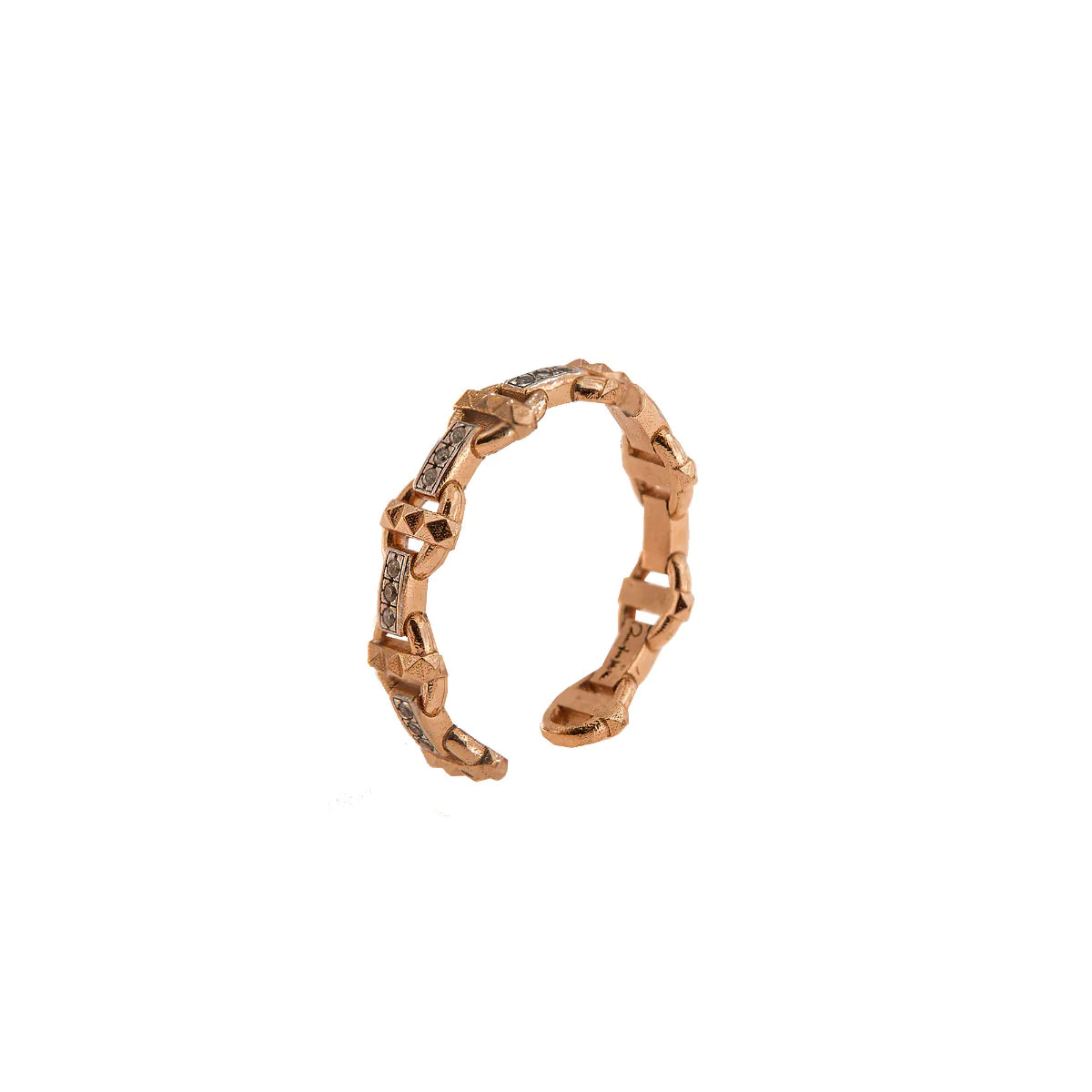 Anello Fascetta Maglia Marina E Borchie