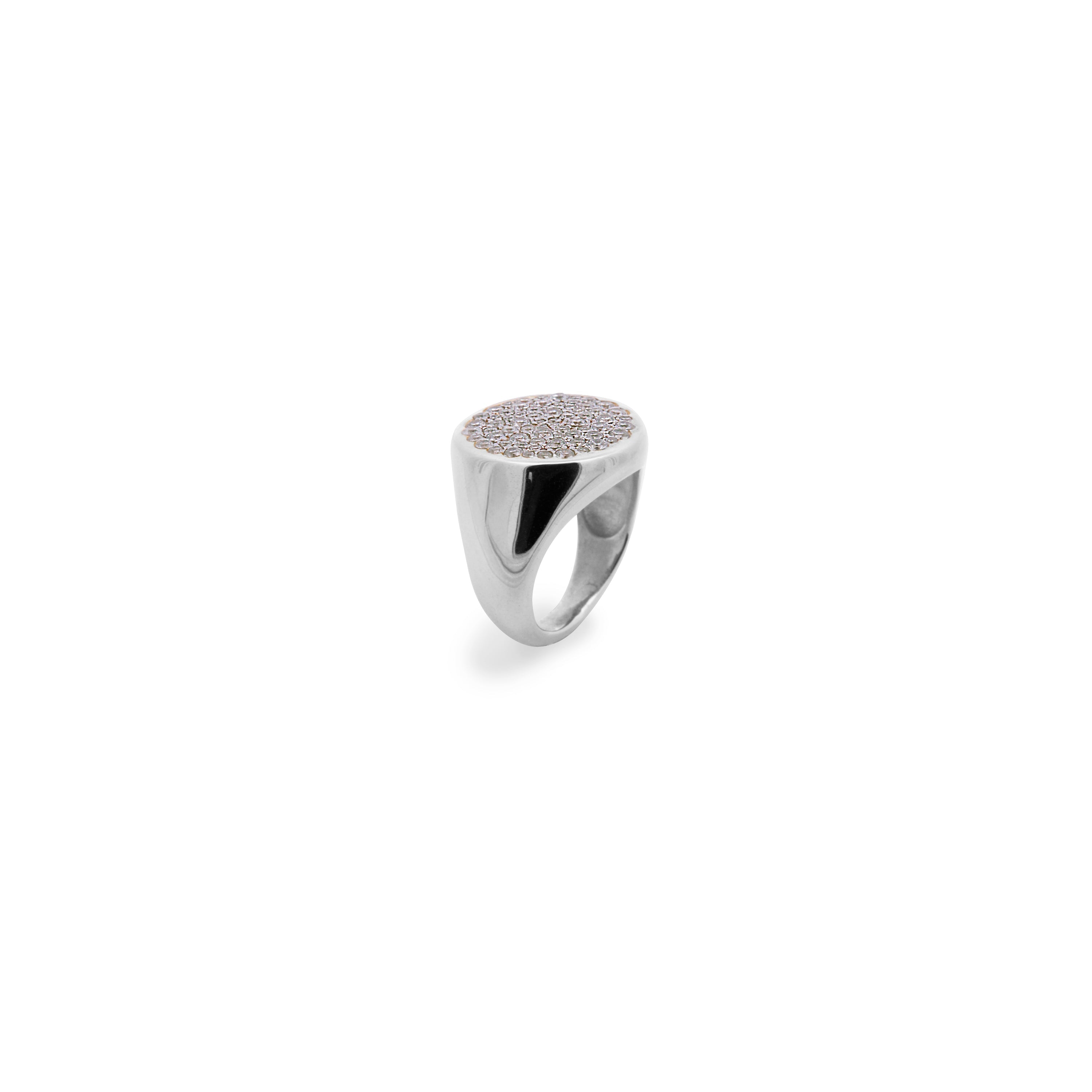 Anello Scudo Pavè