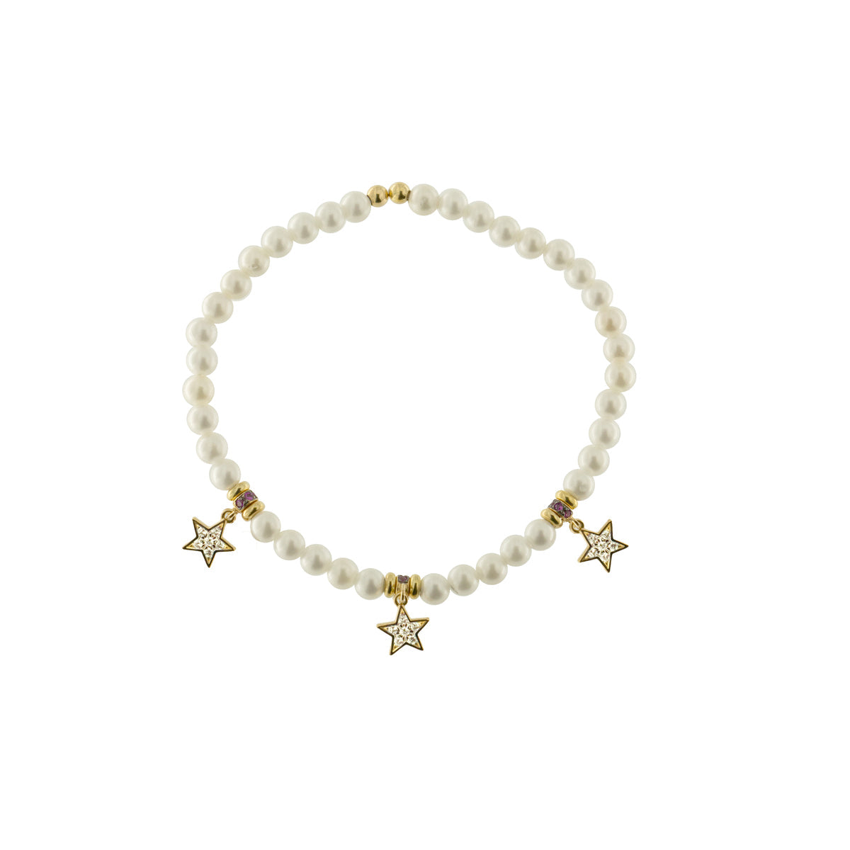 Bracciale Elastico Perle 3 Stelle - Galactica