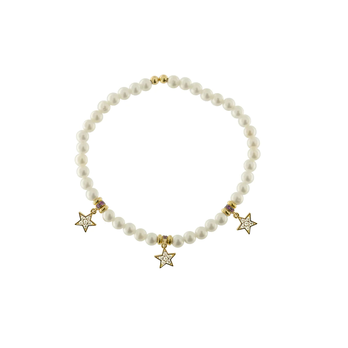 Bracciale Elastico Perle 3 Stelle - Galactica