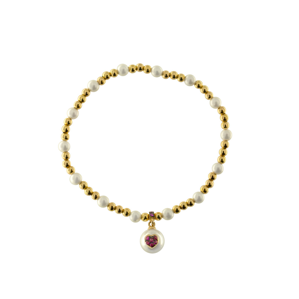 Bracciale Elastico Perla Pendente - Galactica