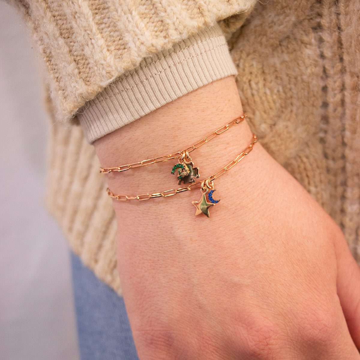 Bracciale Catenella Quadrifoglio/Ferro Di Cavallo