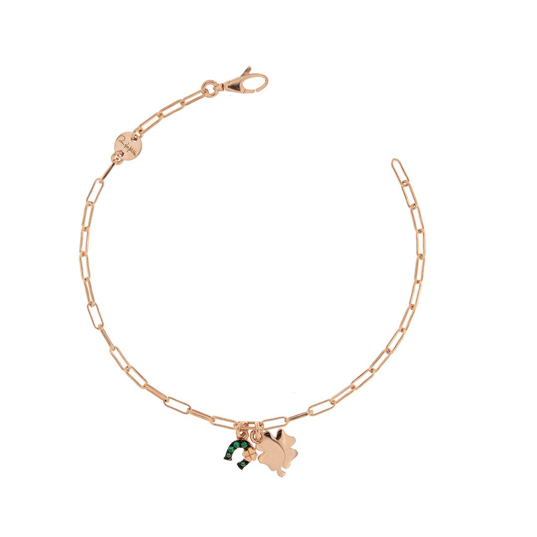 Bracciale Catenella Quadrifoglio/Ferro Di Cavallo